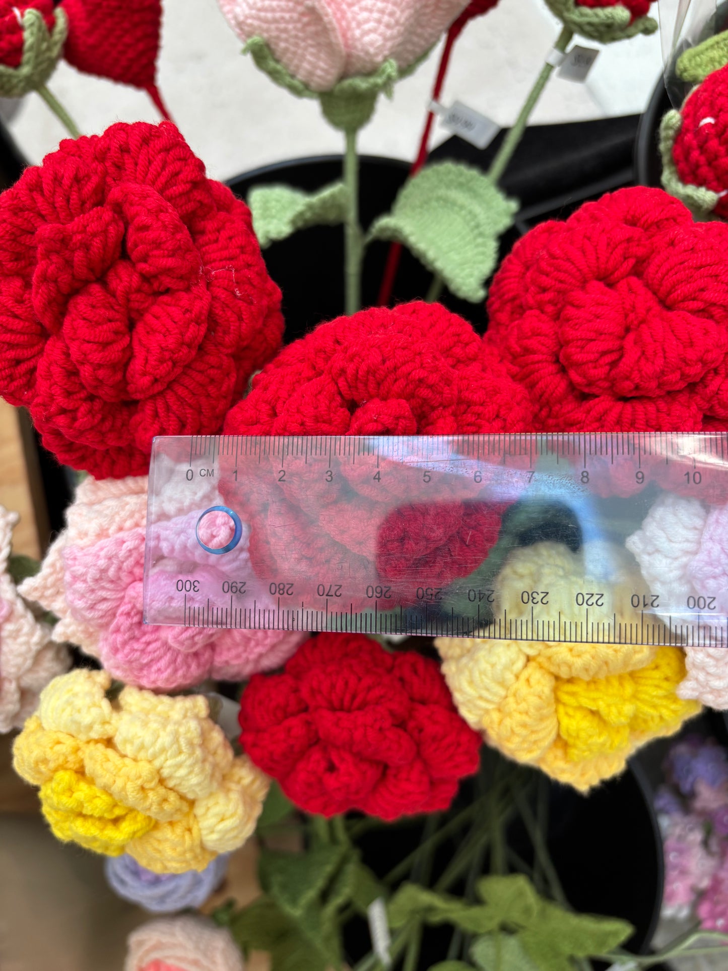 Handmade Crochet Rose Bouquet – Vibrant Yarn Roses