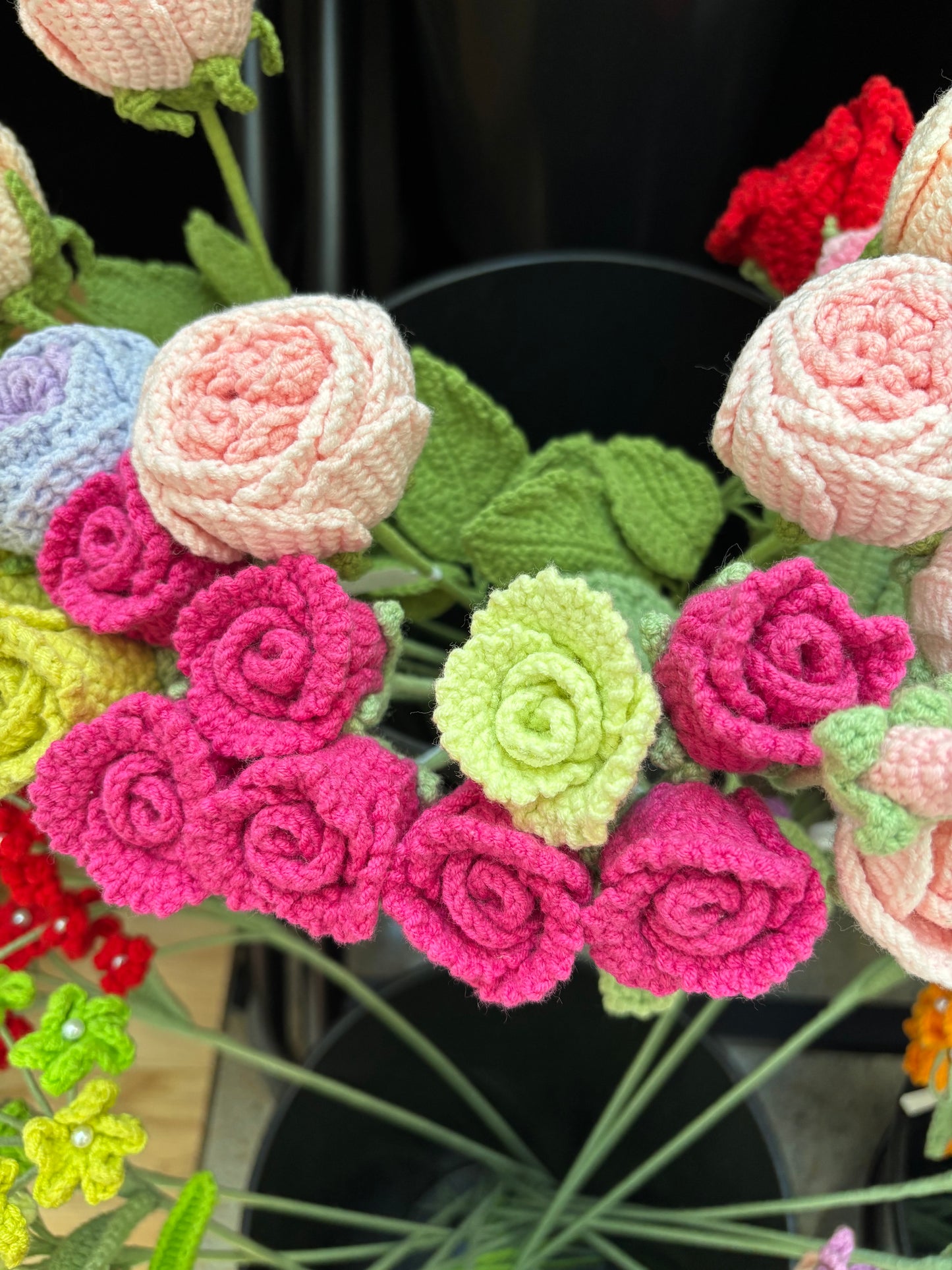 Handmade Crochet Rose - Vibrant Bloom Collection