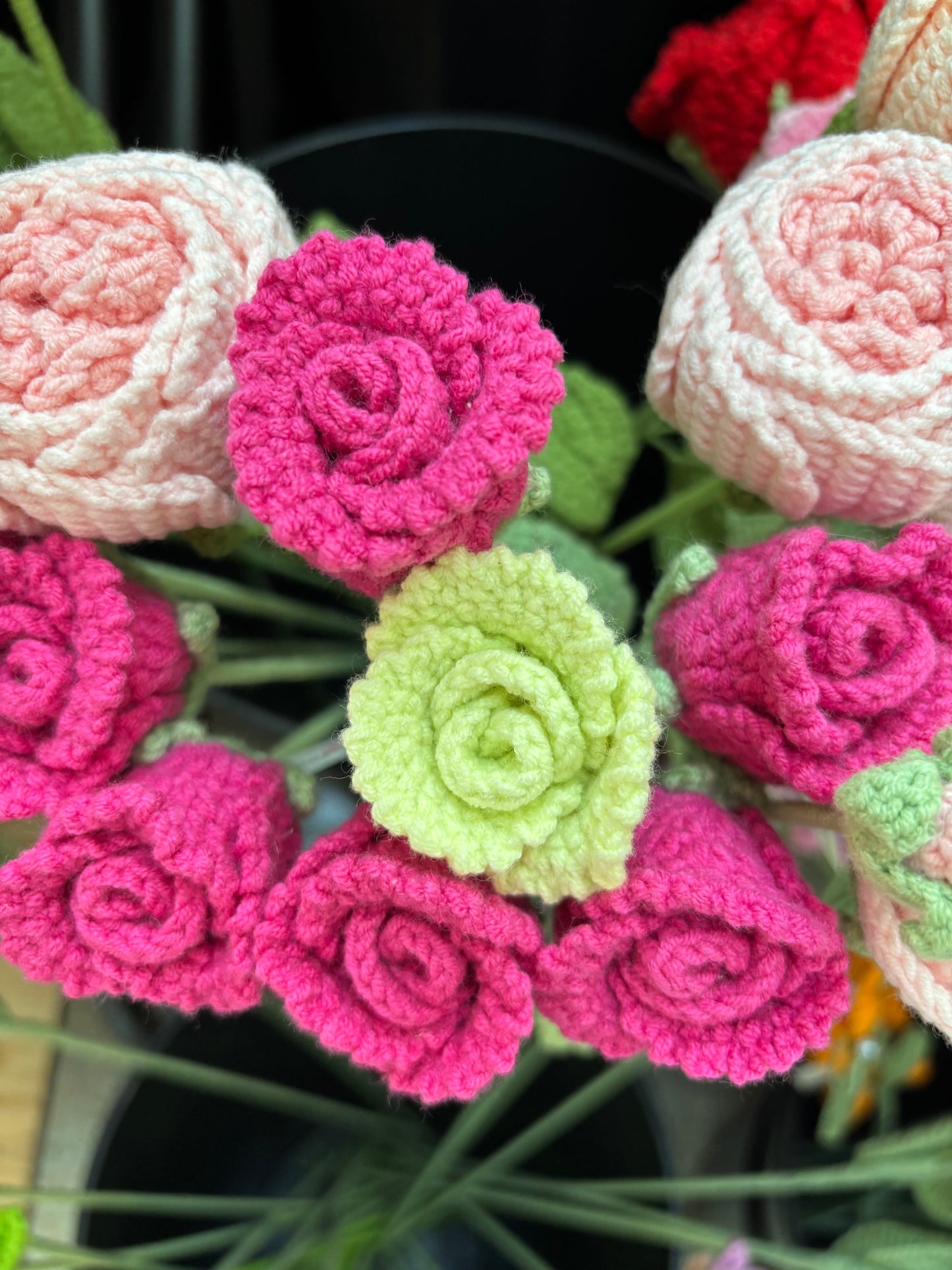 Handmade Crochet Rose - Vibrant Bloom Collection