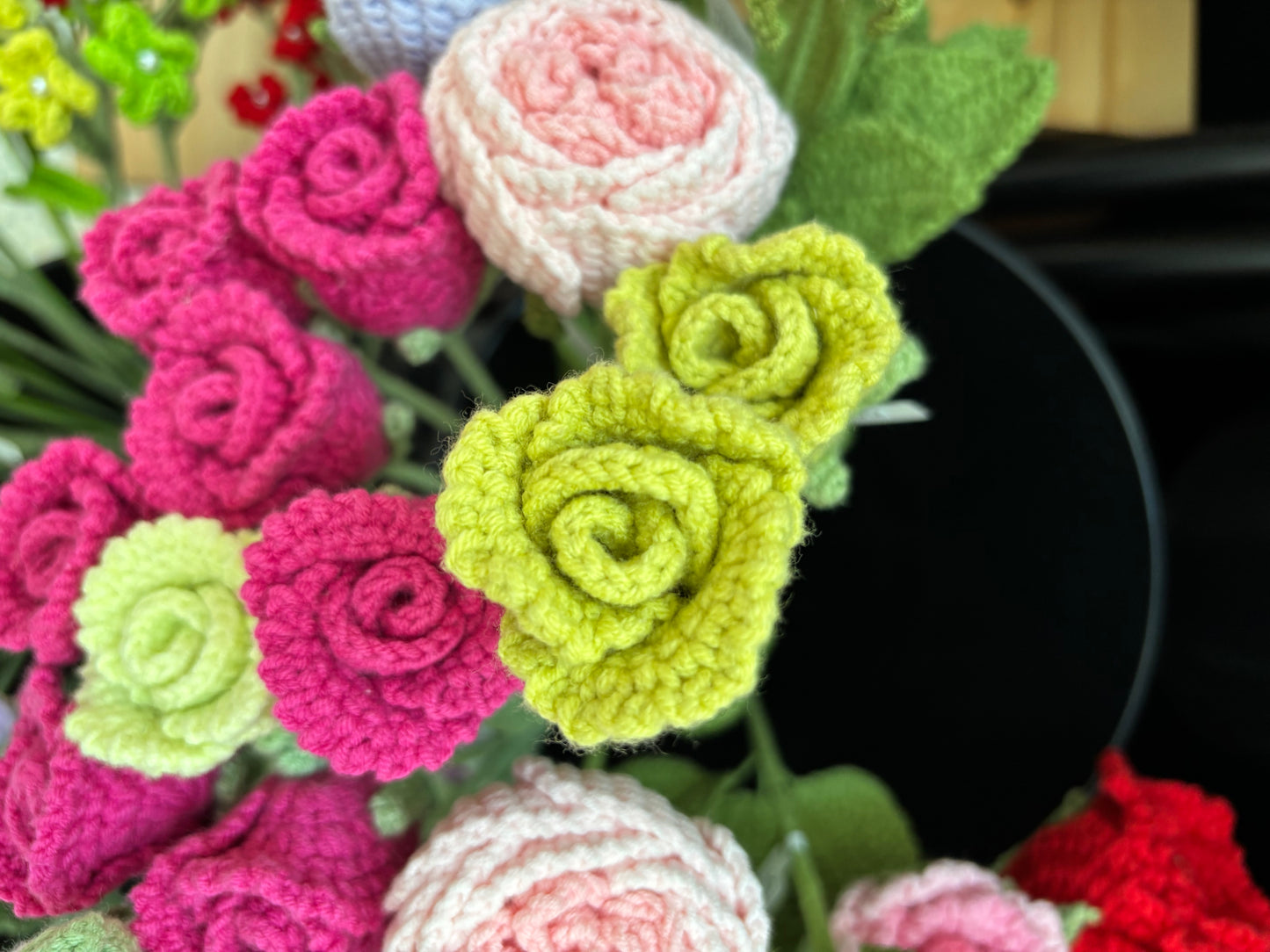 Handmade Crochet Rose - Vibrant Bloom Collection