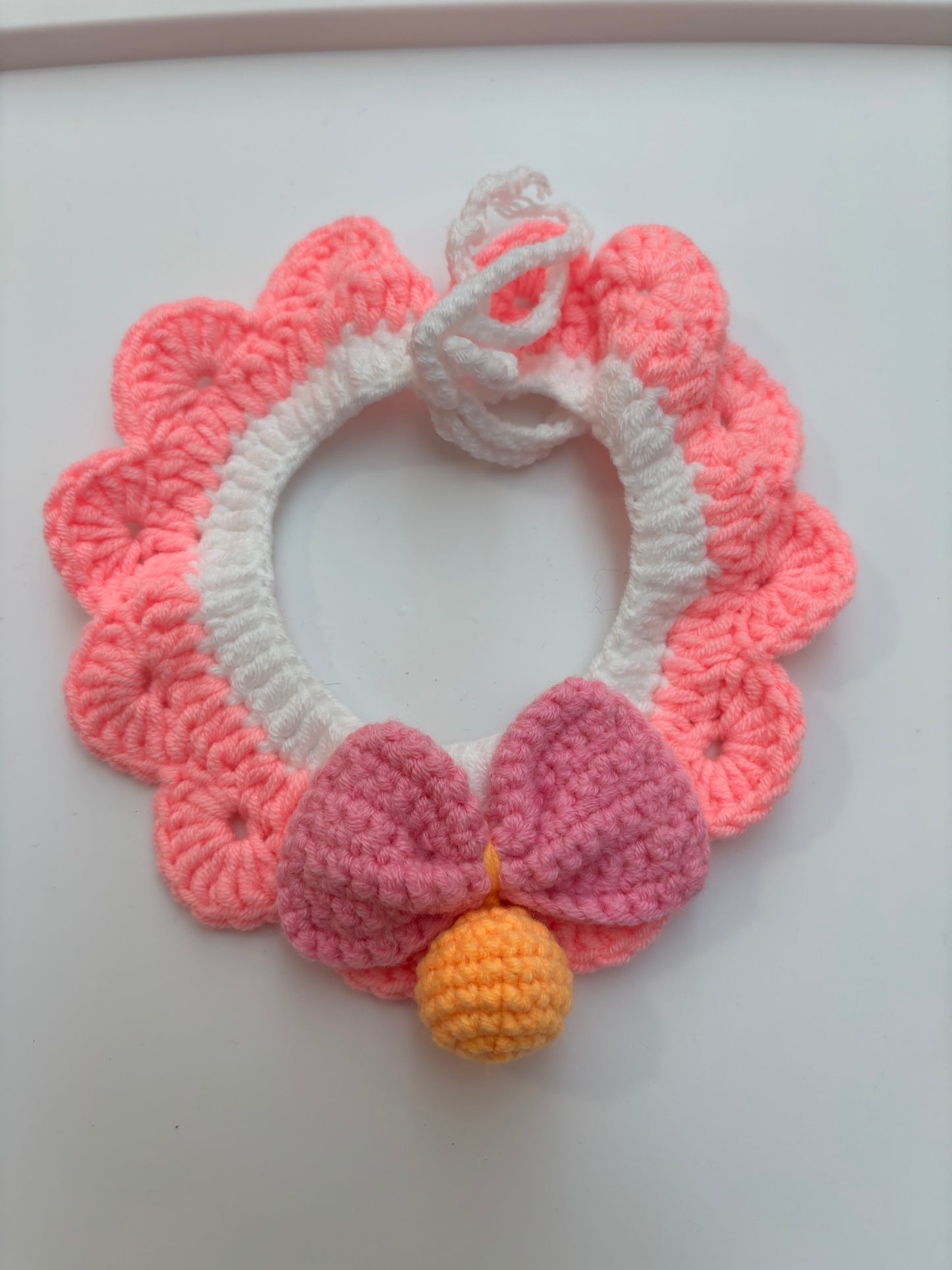 Handmade Crochet Pet Collar – Adorable and Adjustable
