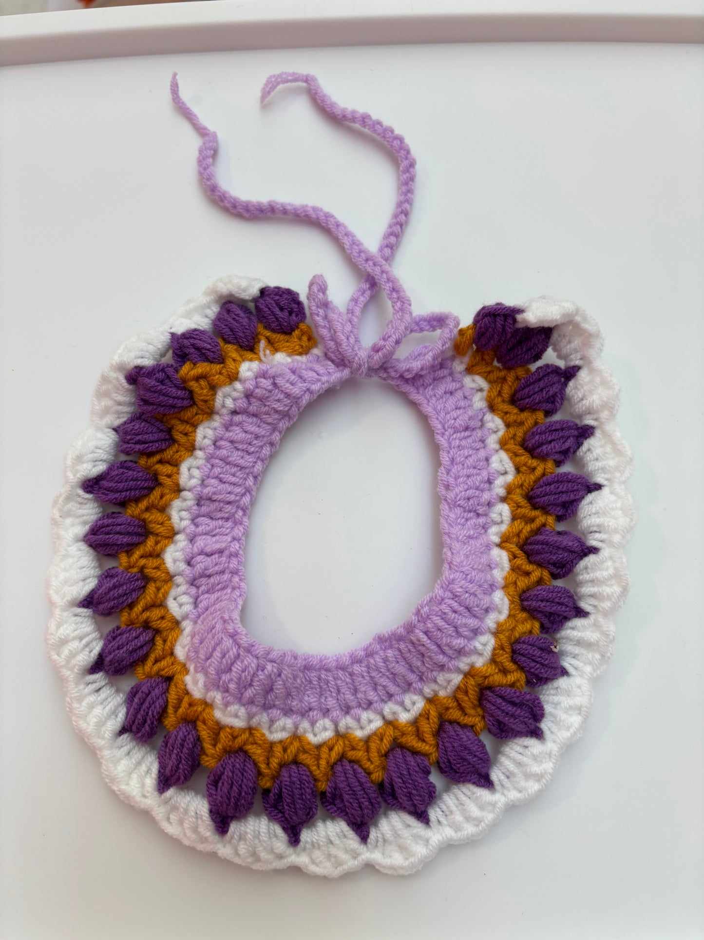 Handmade Crochet Pet Collar – Adorable and Adjustable