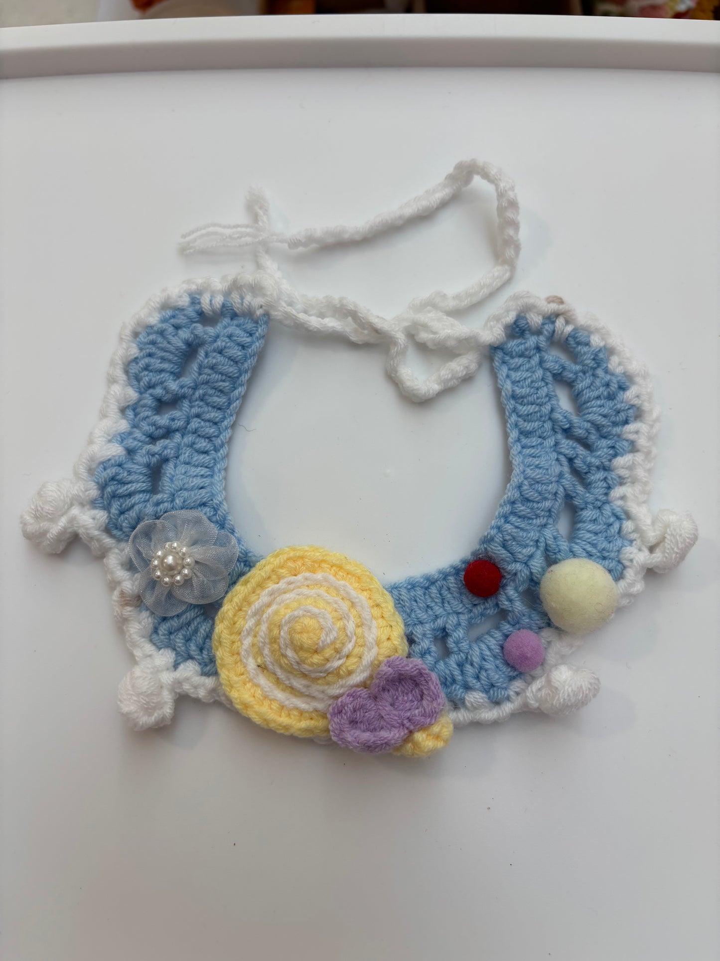 Handmade Crochet Pet Collar – Adorable and Adjustable