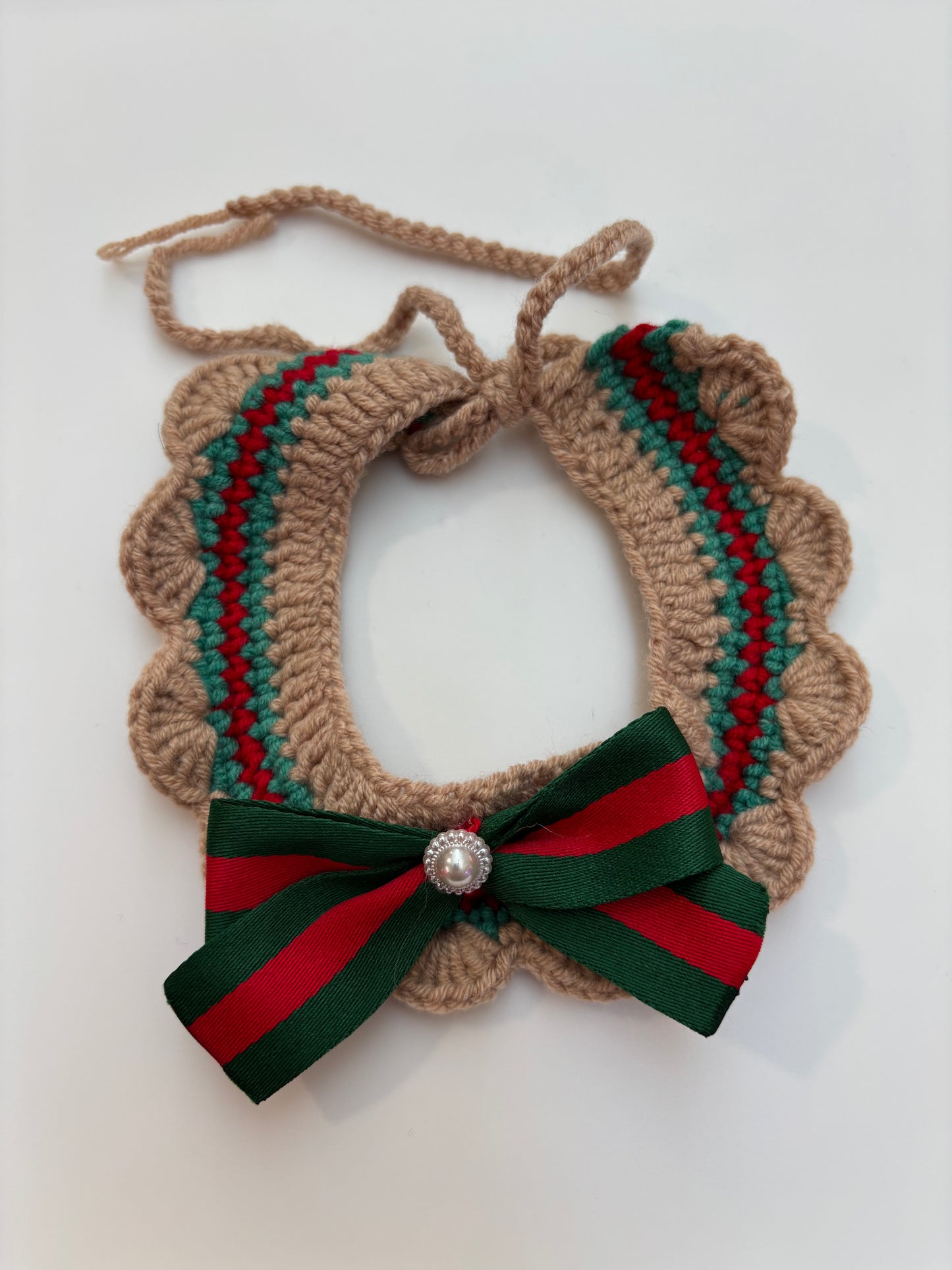 Handmade Crochet Pet Collar – Adorable and Adjustable