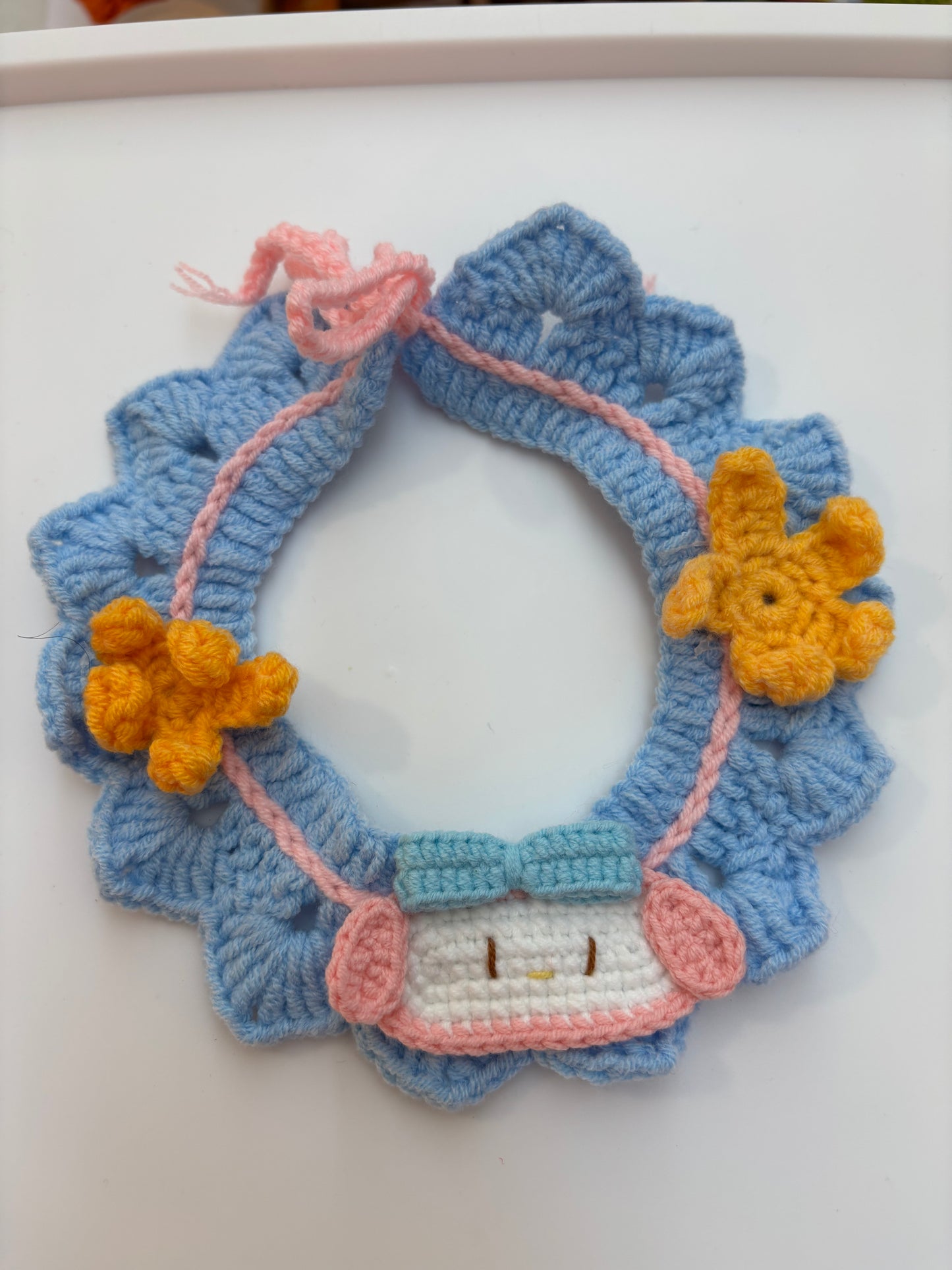 Handmade Crochet Pet Collar – Adorable and Adjustable
