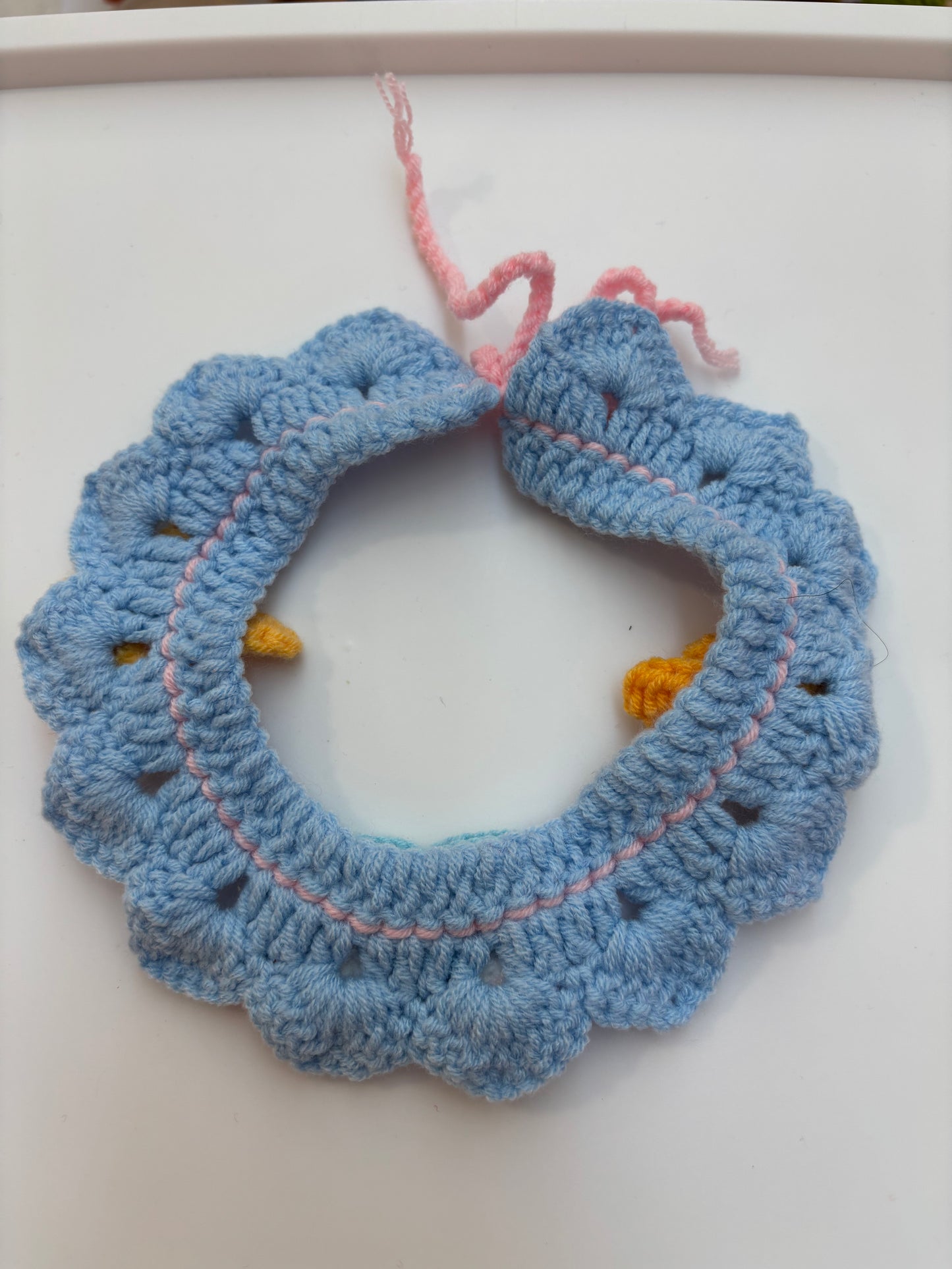 Handmade Crochet Pet Collar – Adorable and Adjustable
