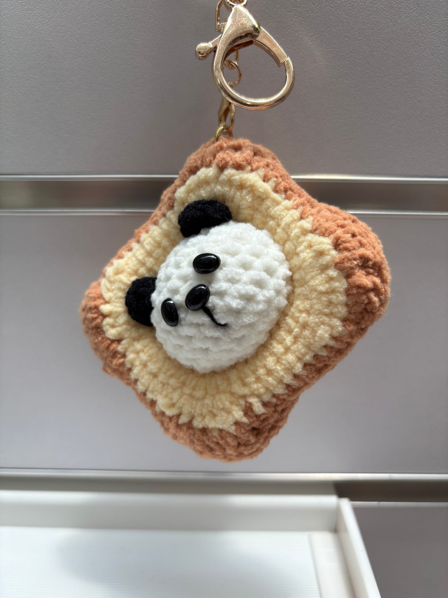 Crochet Animal Keychain - Cute Bread Design