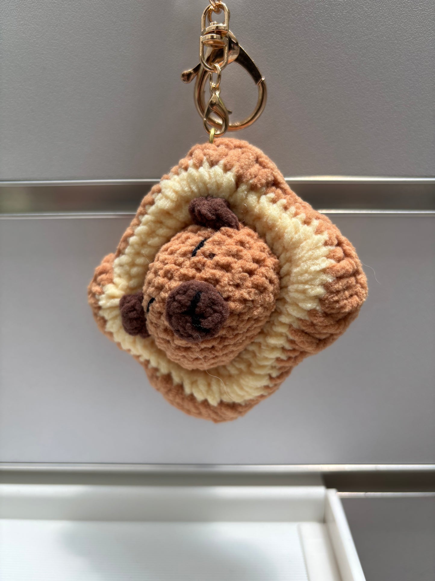 Crochet Animal Keychain - Cute Bread Design