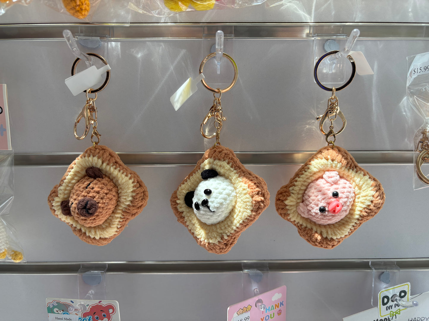 Crochet Animal Keychain - Cute Bread Design