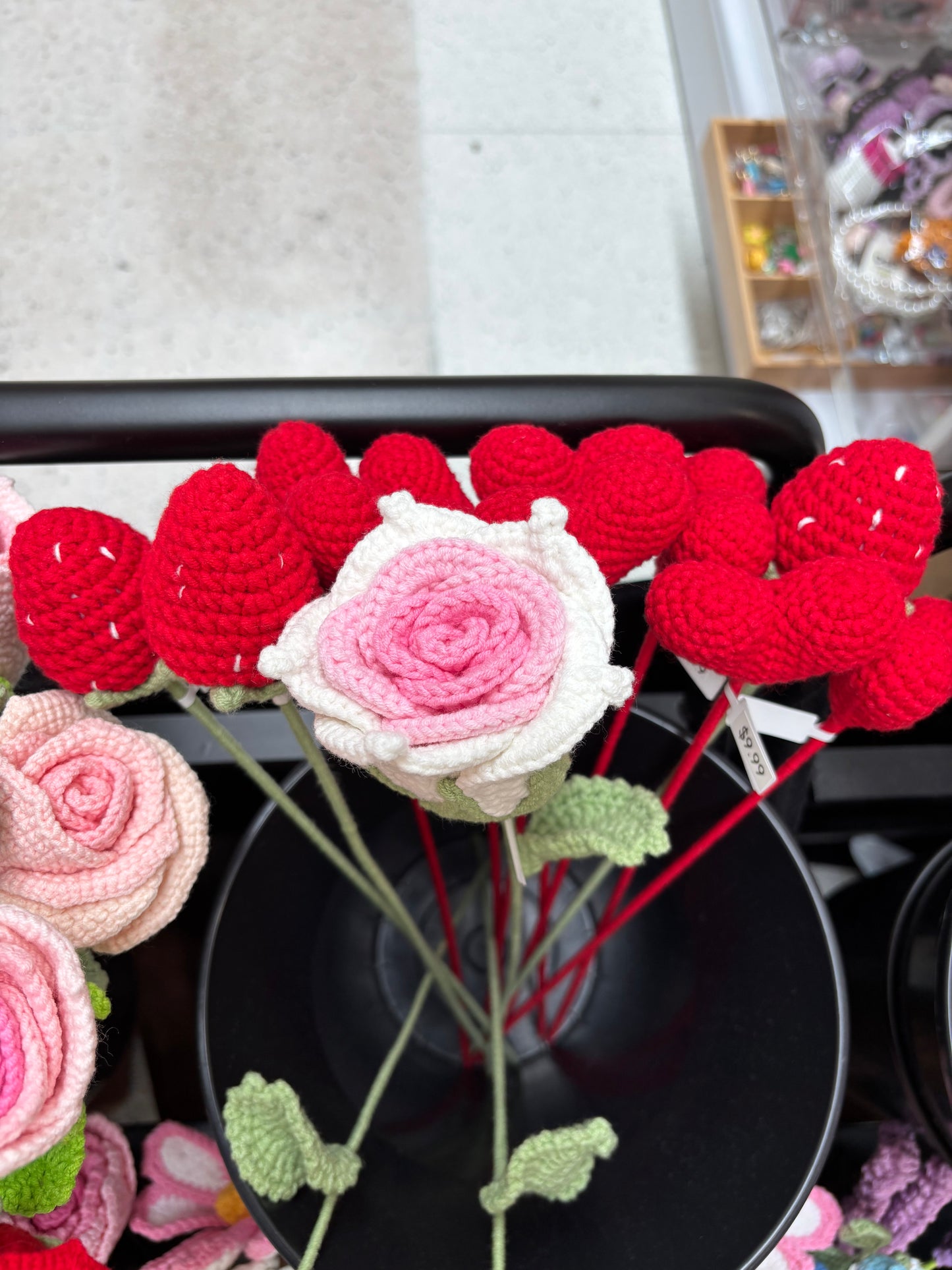 Handmade Crochet Rose Stem