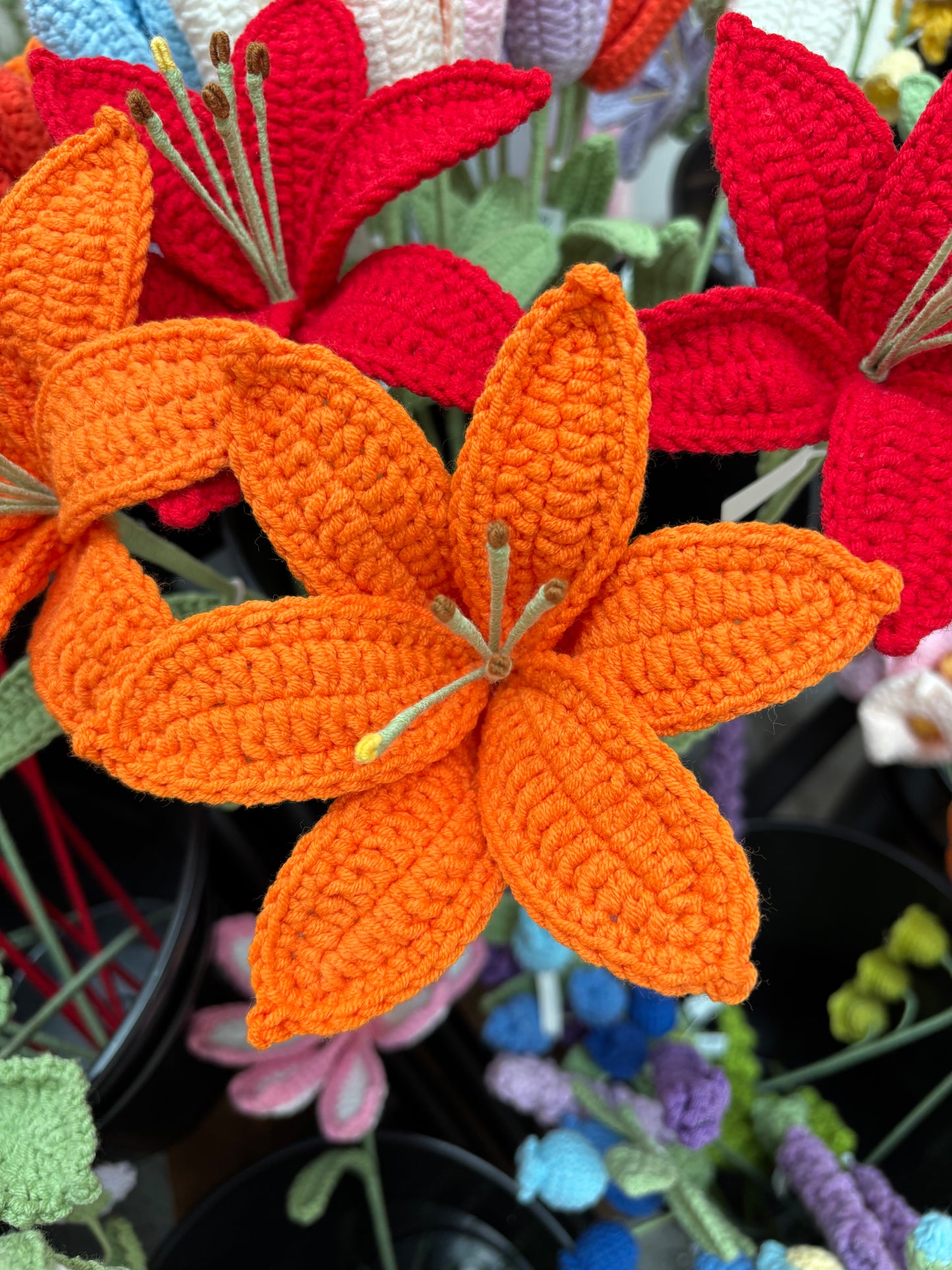 Handmade Crochet Lily Flowers