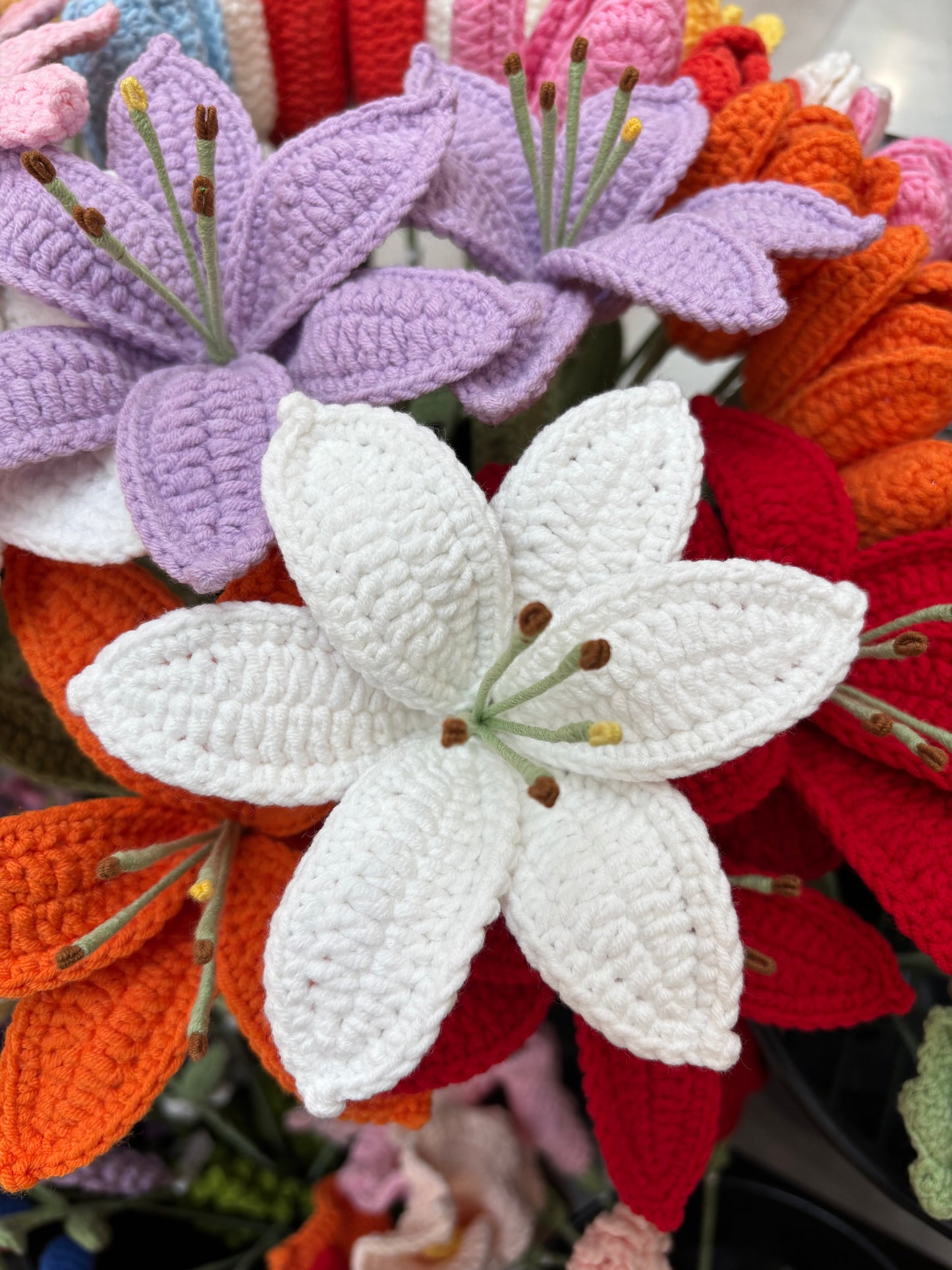 Handmade Crochet Lily Flowers