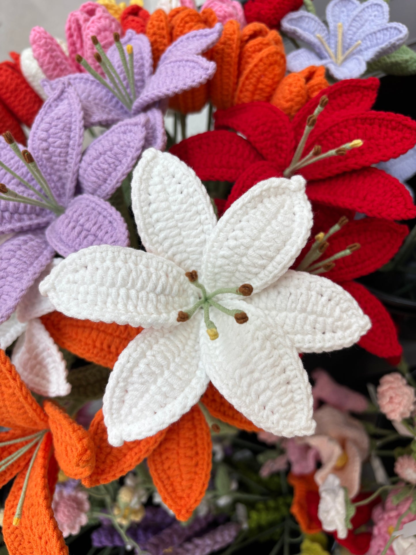 Handmade Crochet Lily Flowers