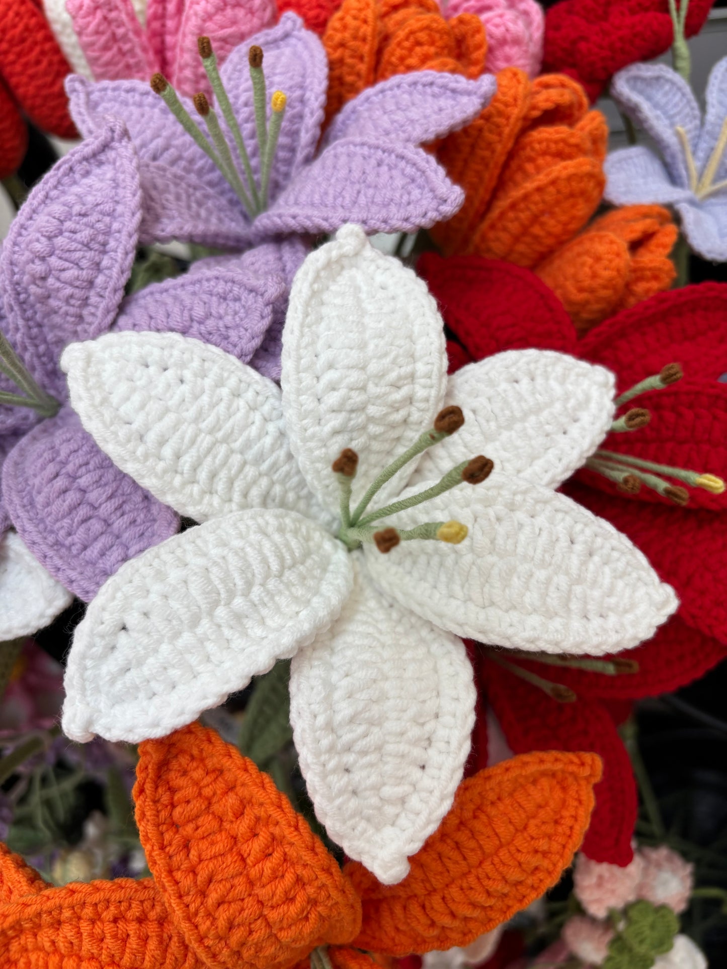Handmade Crochet Lily Flowers