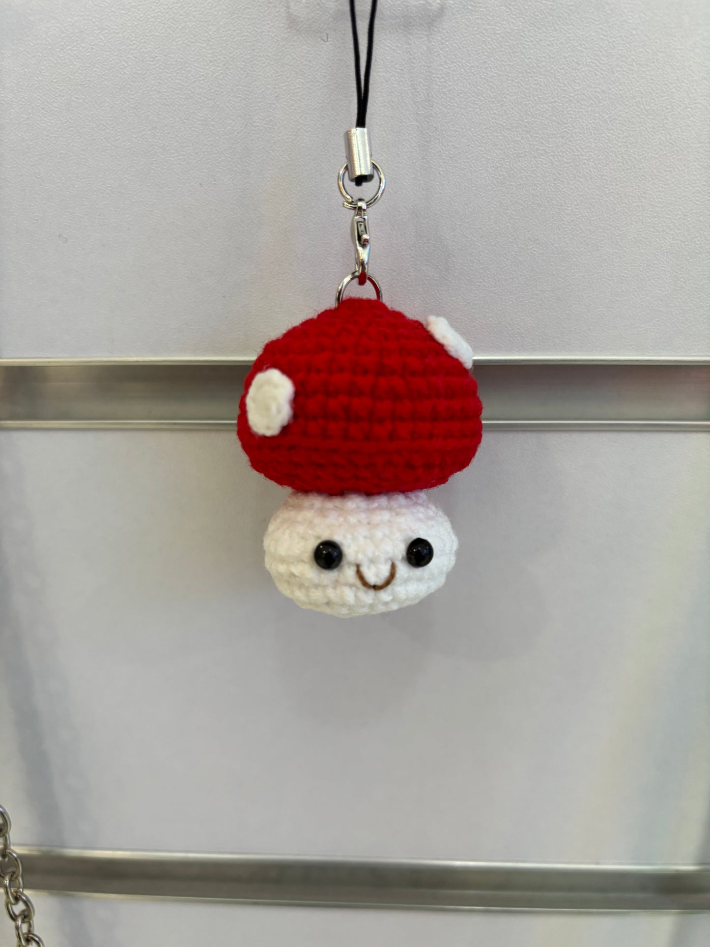 Cute Crochet Mushroom Keychain – Handcrafted Amigurumi Charm