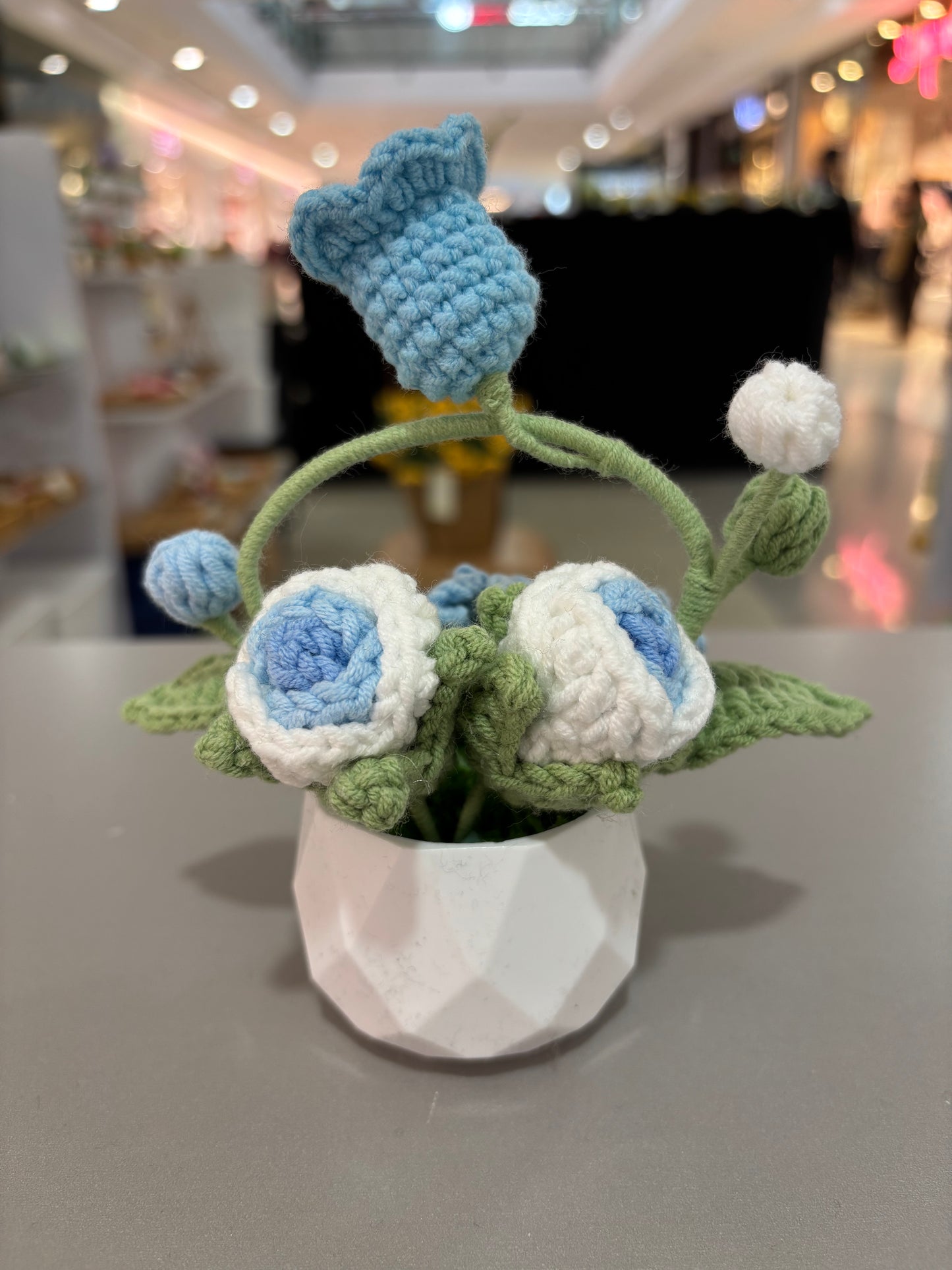 Handmade Crochet Flower Pot Arrangement