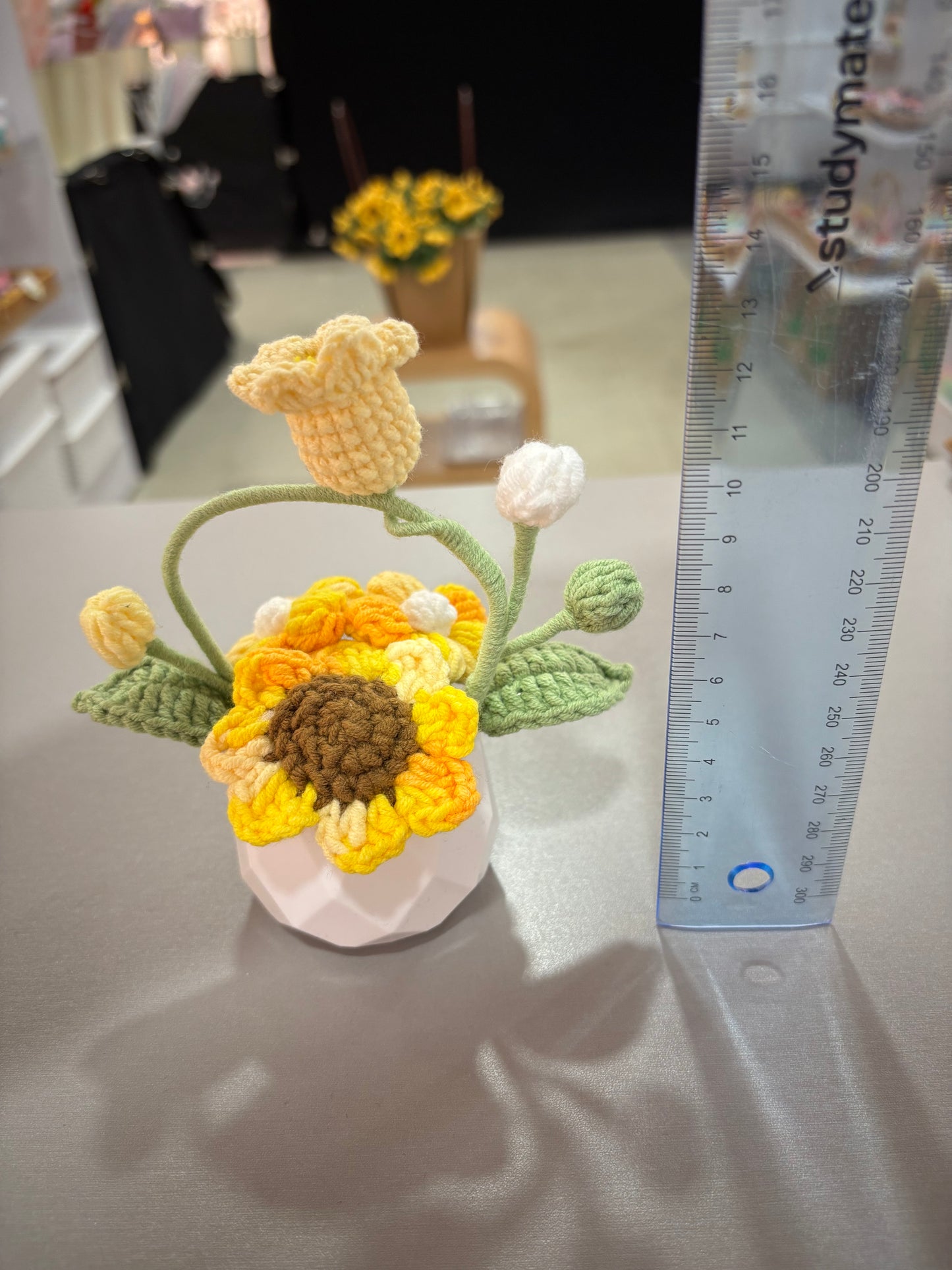 Handmade Crochet Flower Pot Arrangement