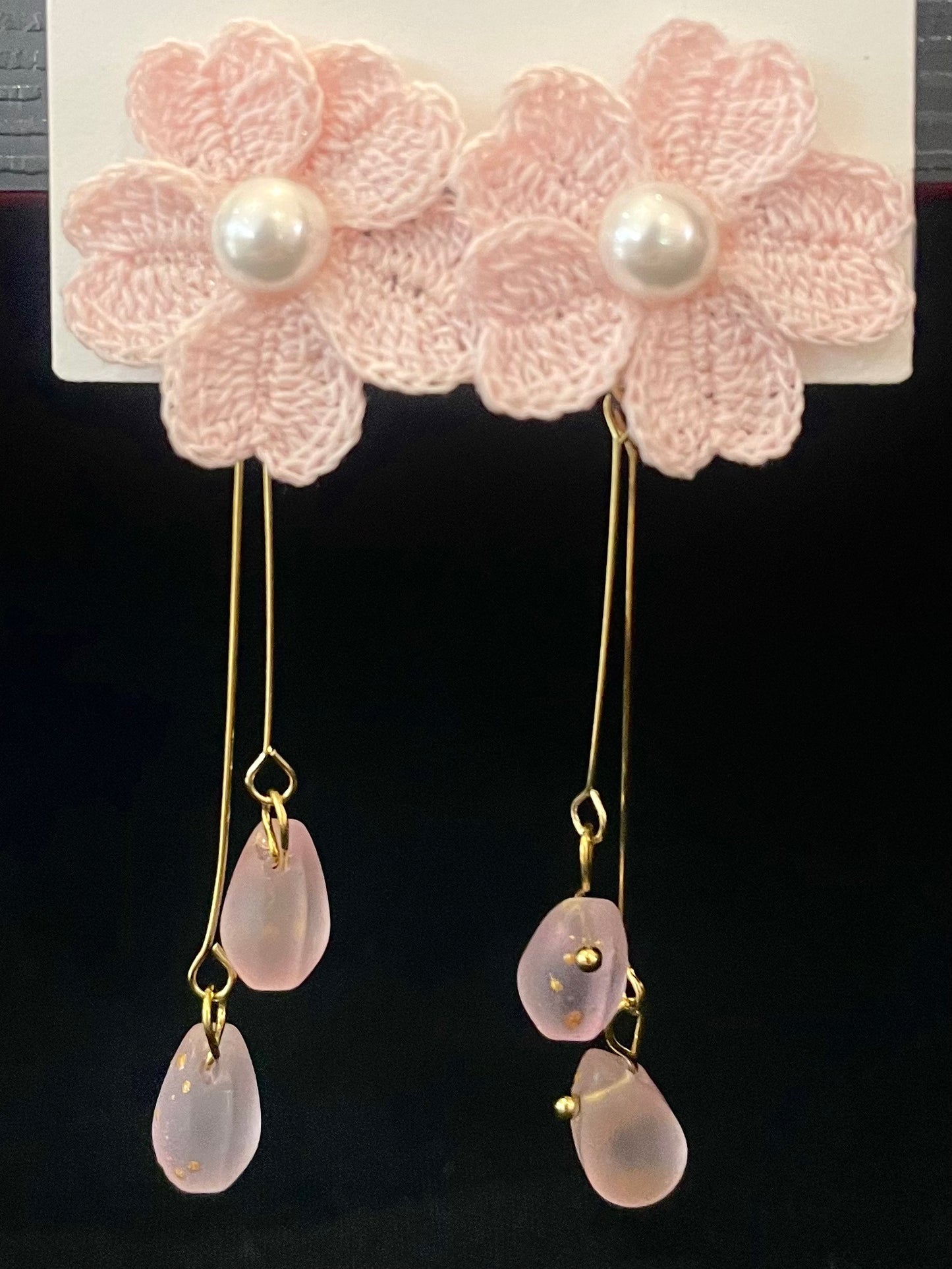 Cherry Blossom Earrings (Long Drop)