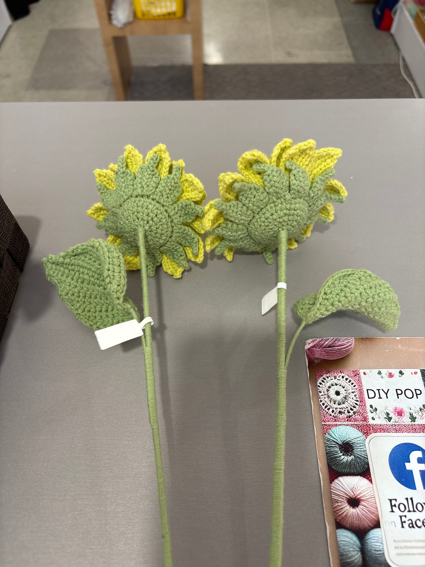handmade crochet sunflower
