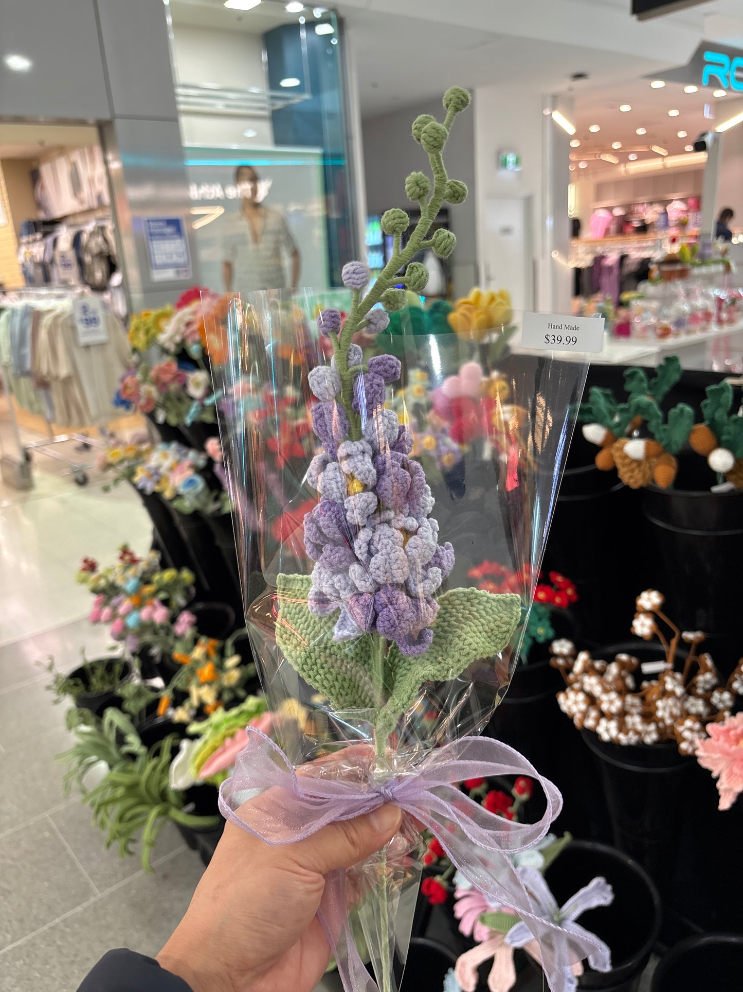 handmade crochet Delphinium flower