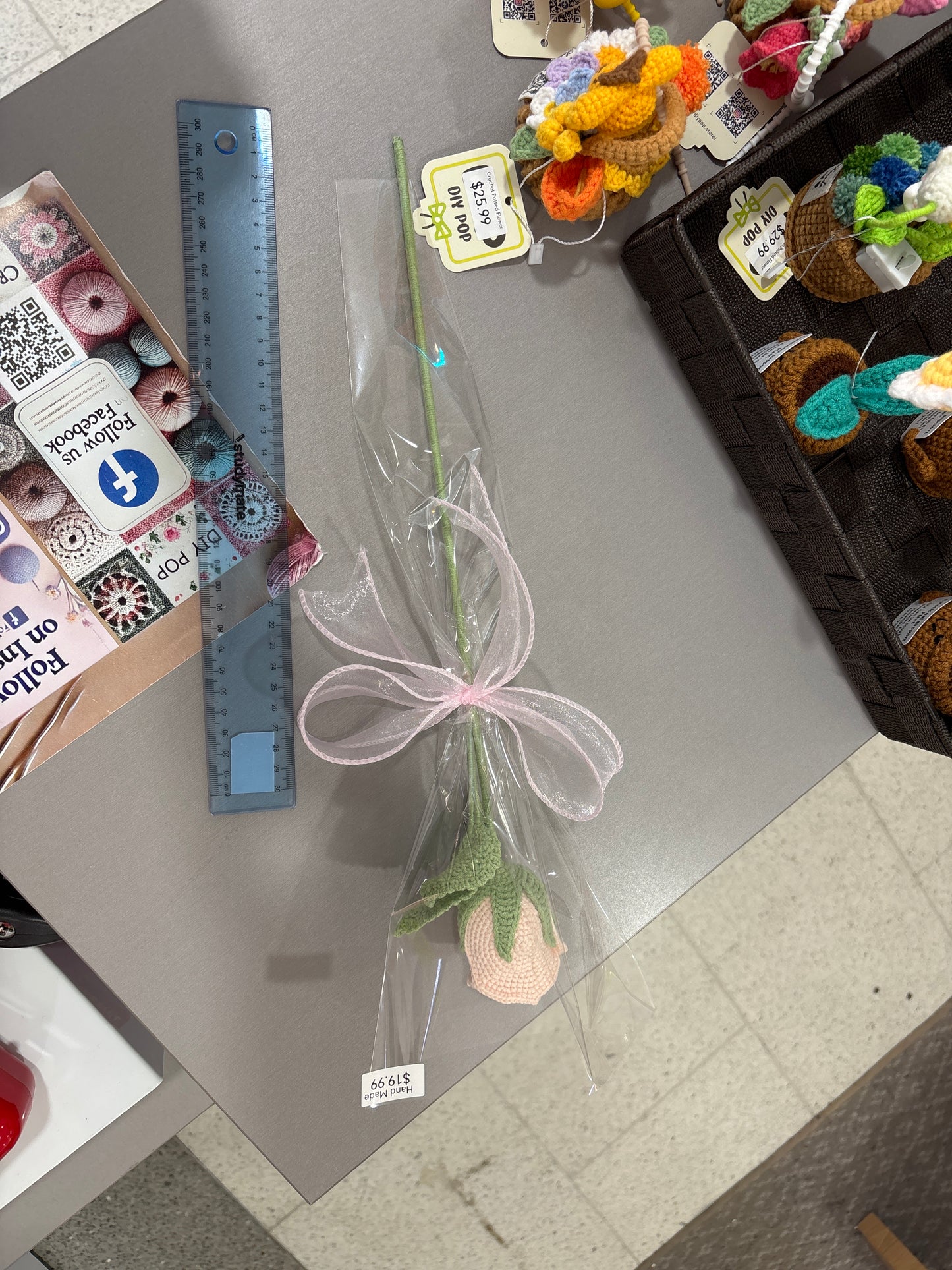 handmade crochet rose