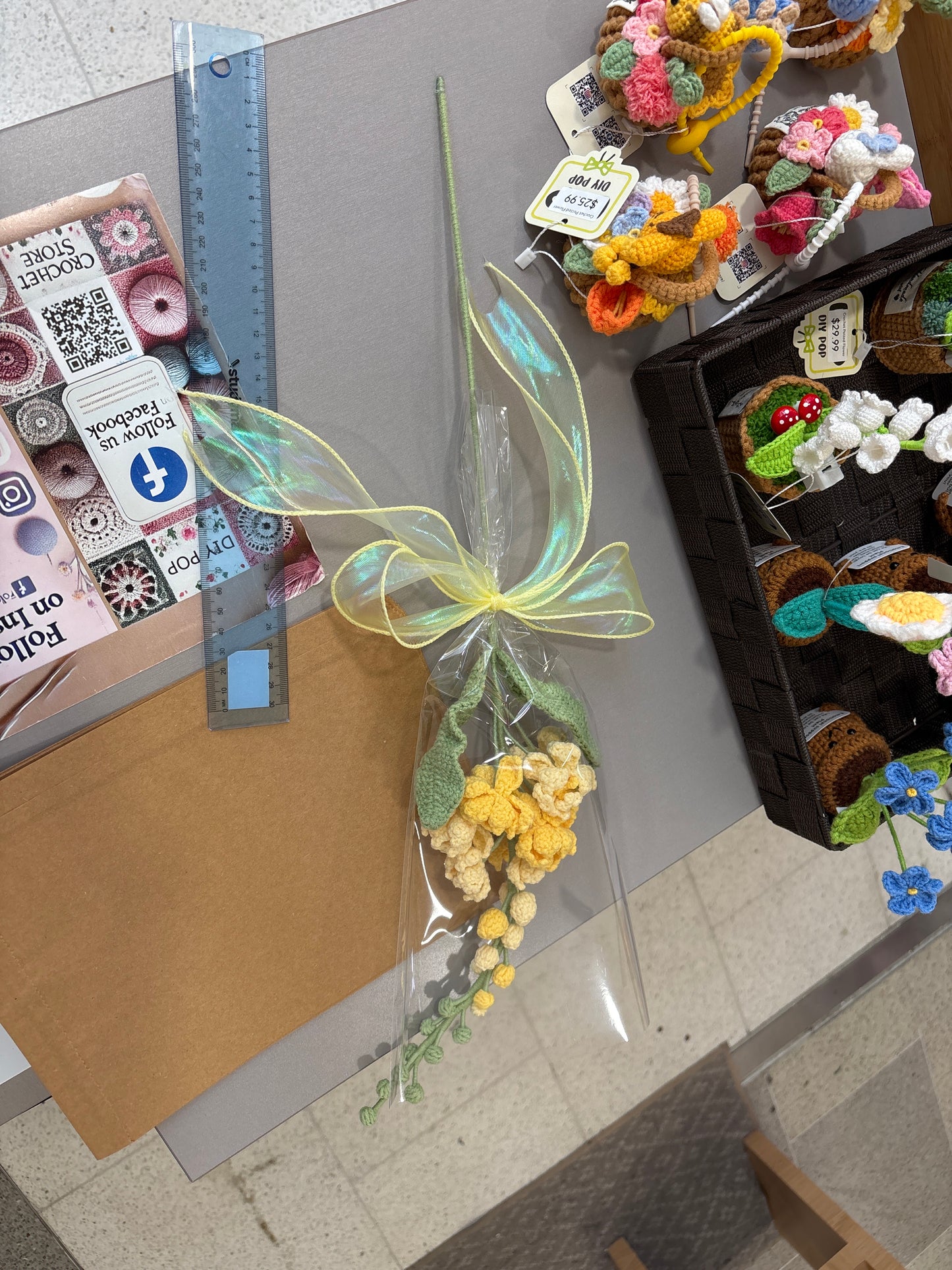 handmade crochet Delphinium flower
