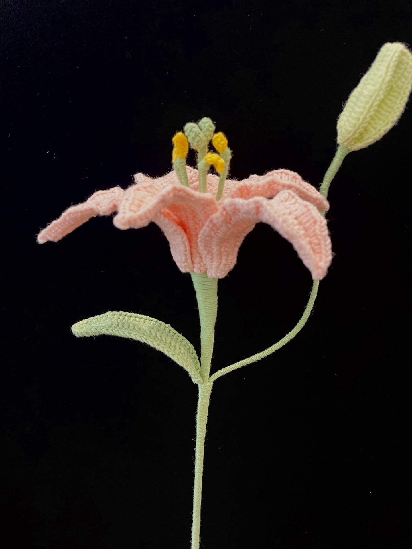 Handmade Crochet Long Stem Flower —— Lily