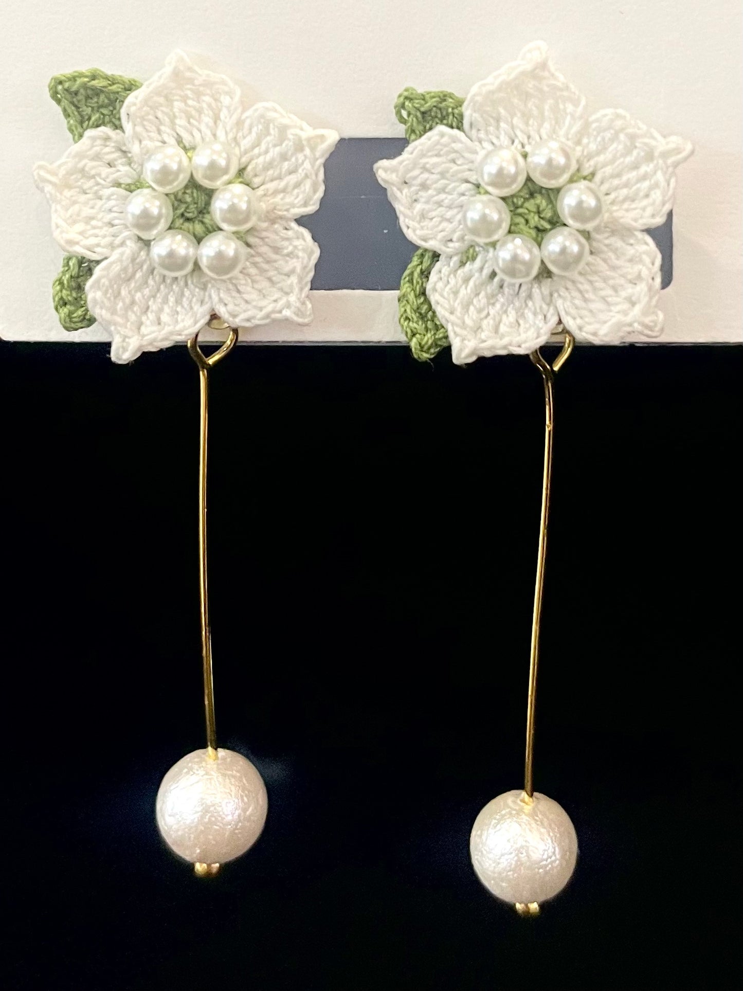 Peach Blossoms Earrings (Long Drop)