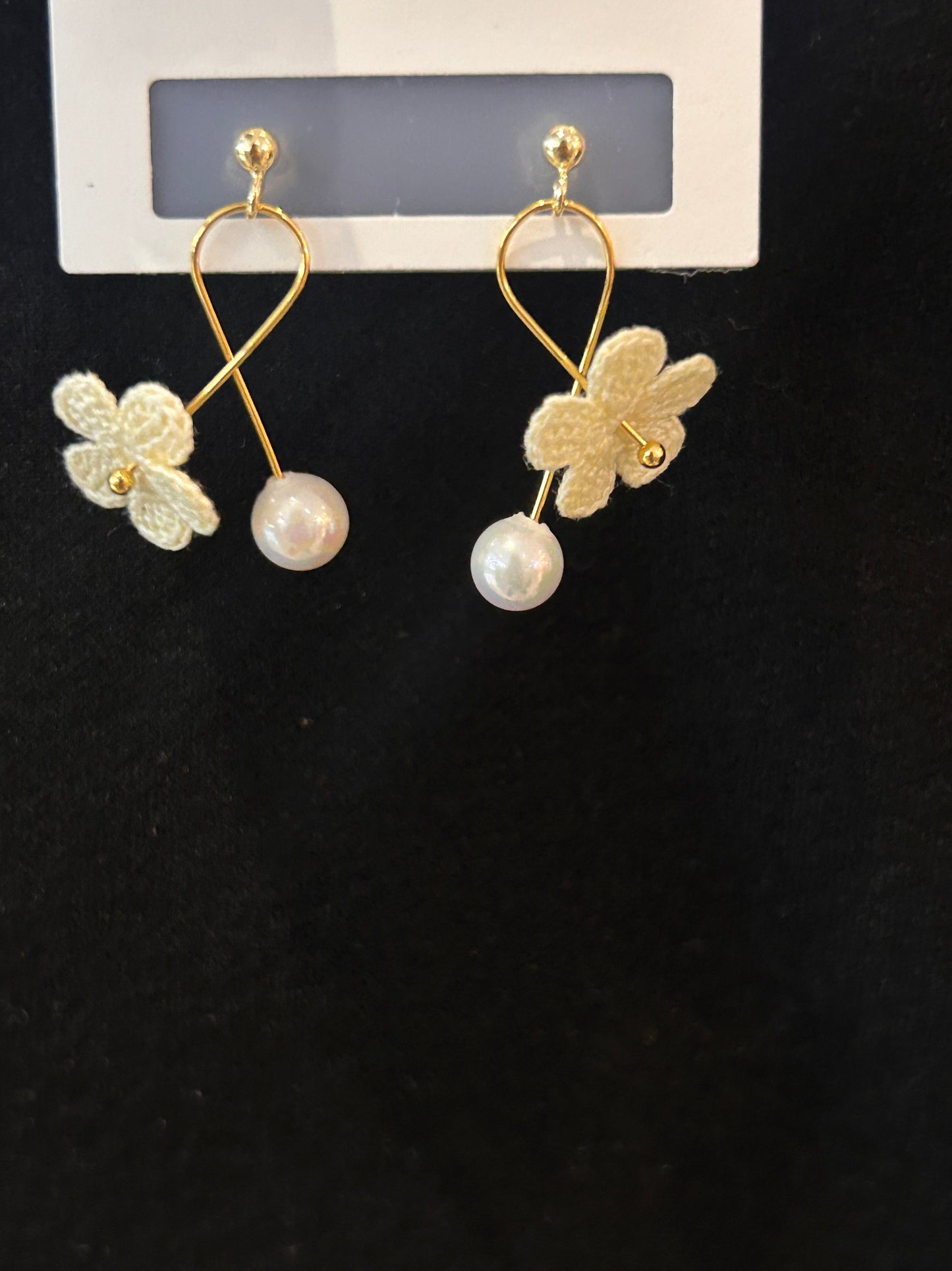 Five-Petal Flower Earrings (Spiral)