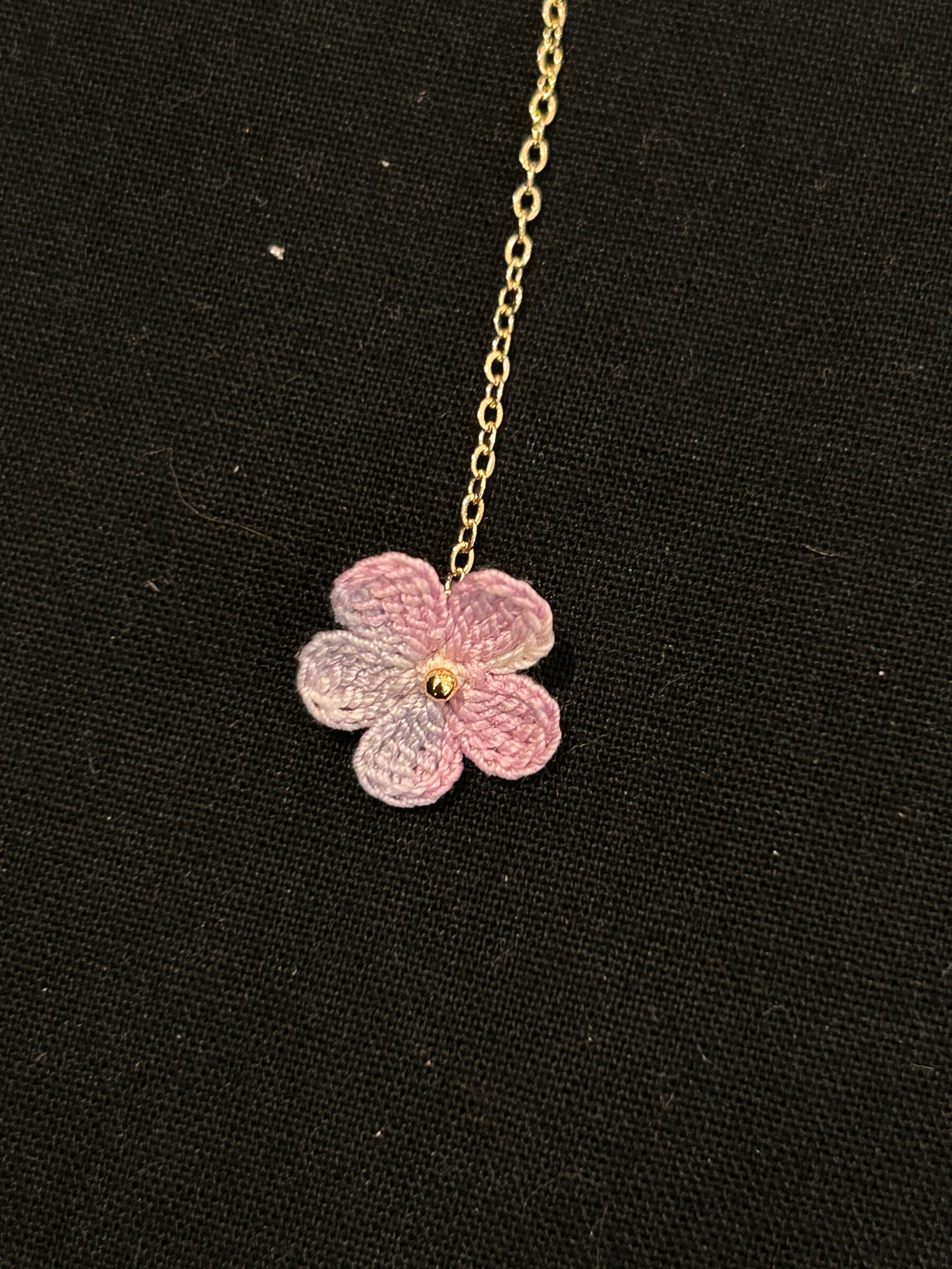 Five-Petal Flower Earrings (Chain)