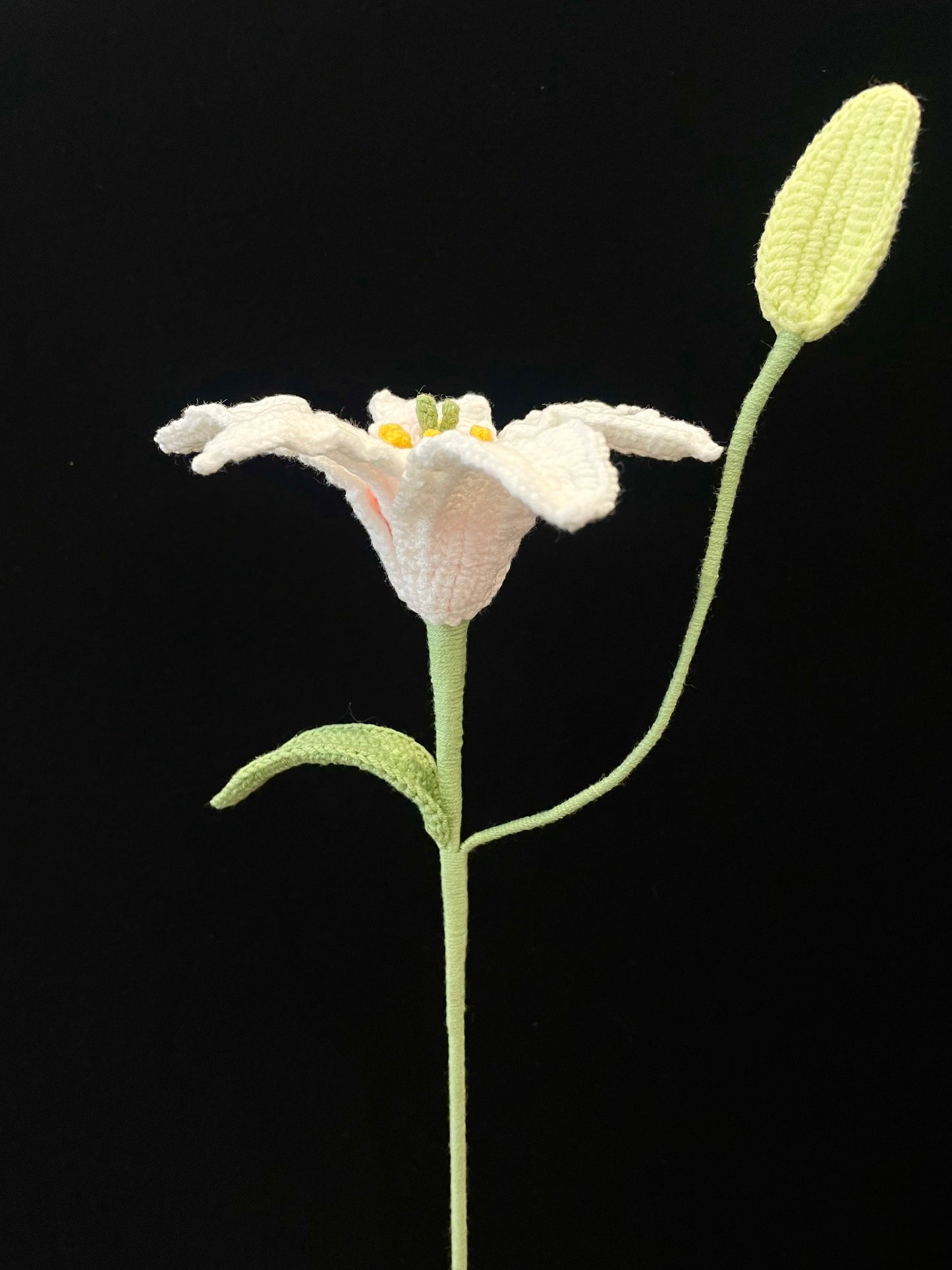 Handmade Crochet Long Stem Flower —— Lily