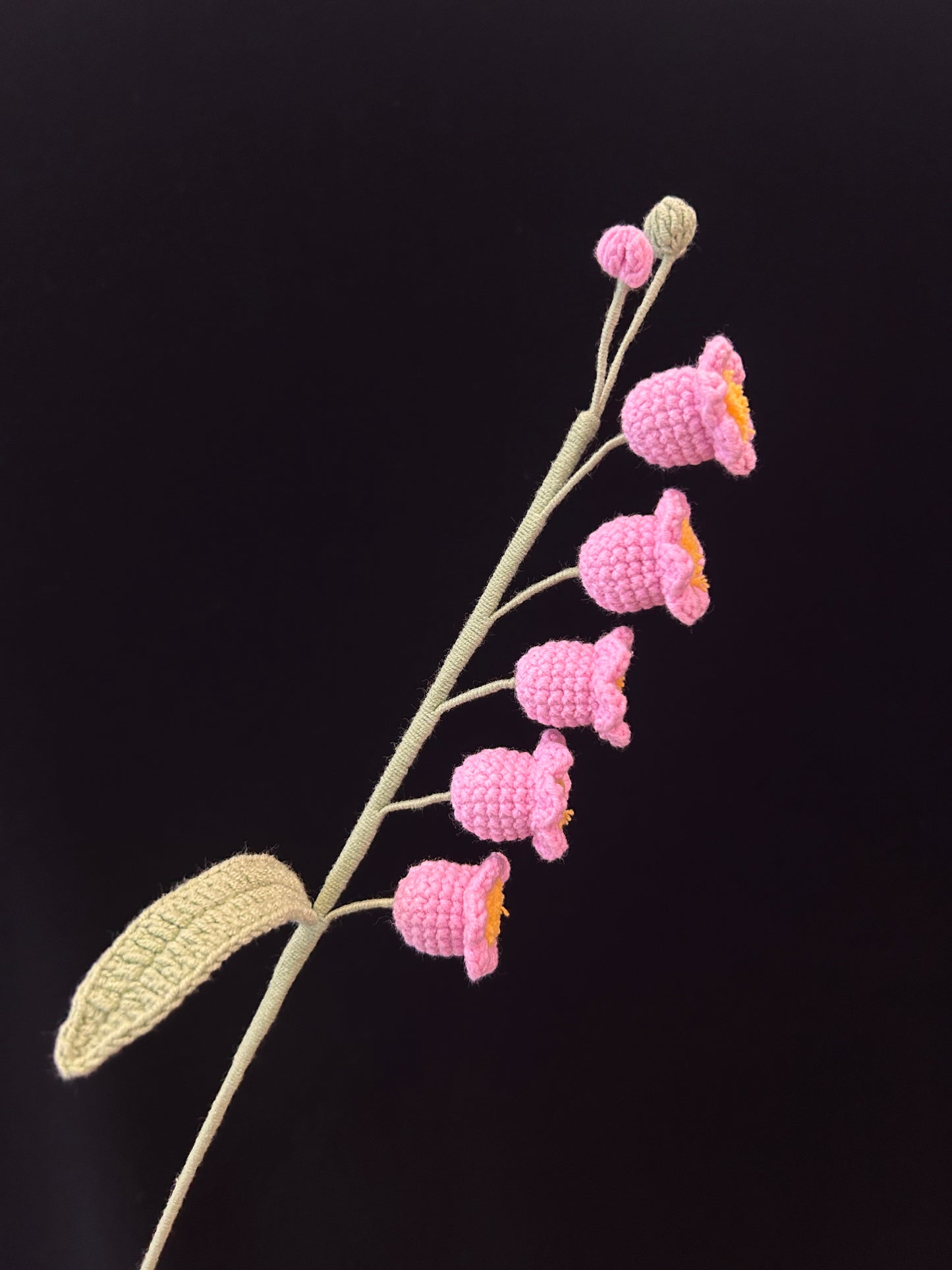 Handmade Crochet Long Stem Flower —— Lily of the Valley