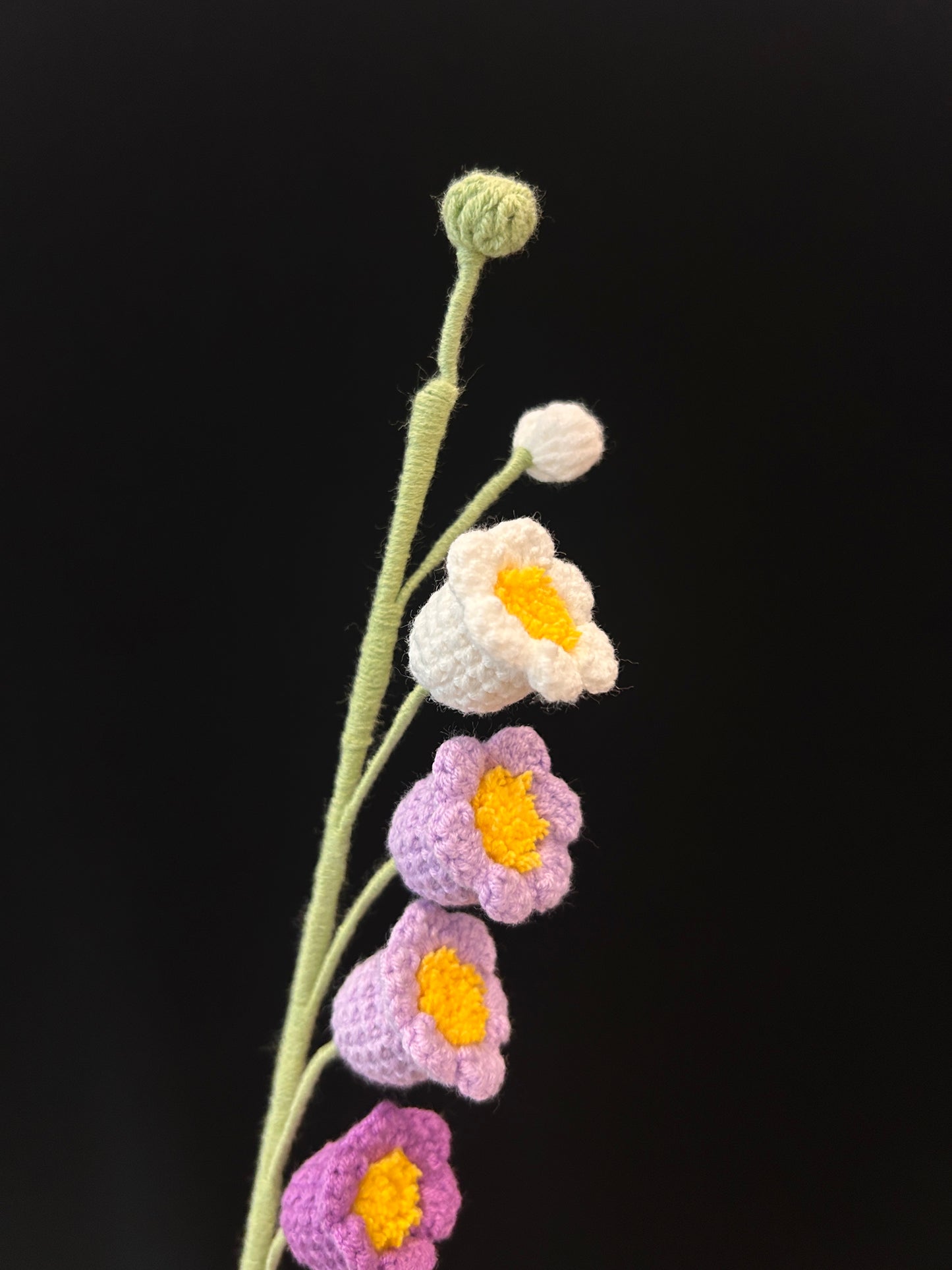 Handmade Crochet Long Stem Flower —— Lily of the Valley