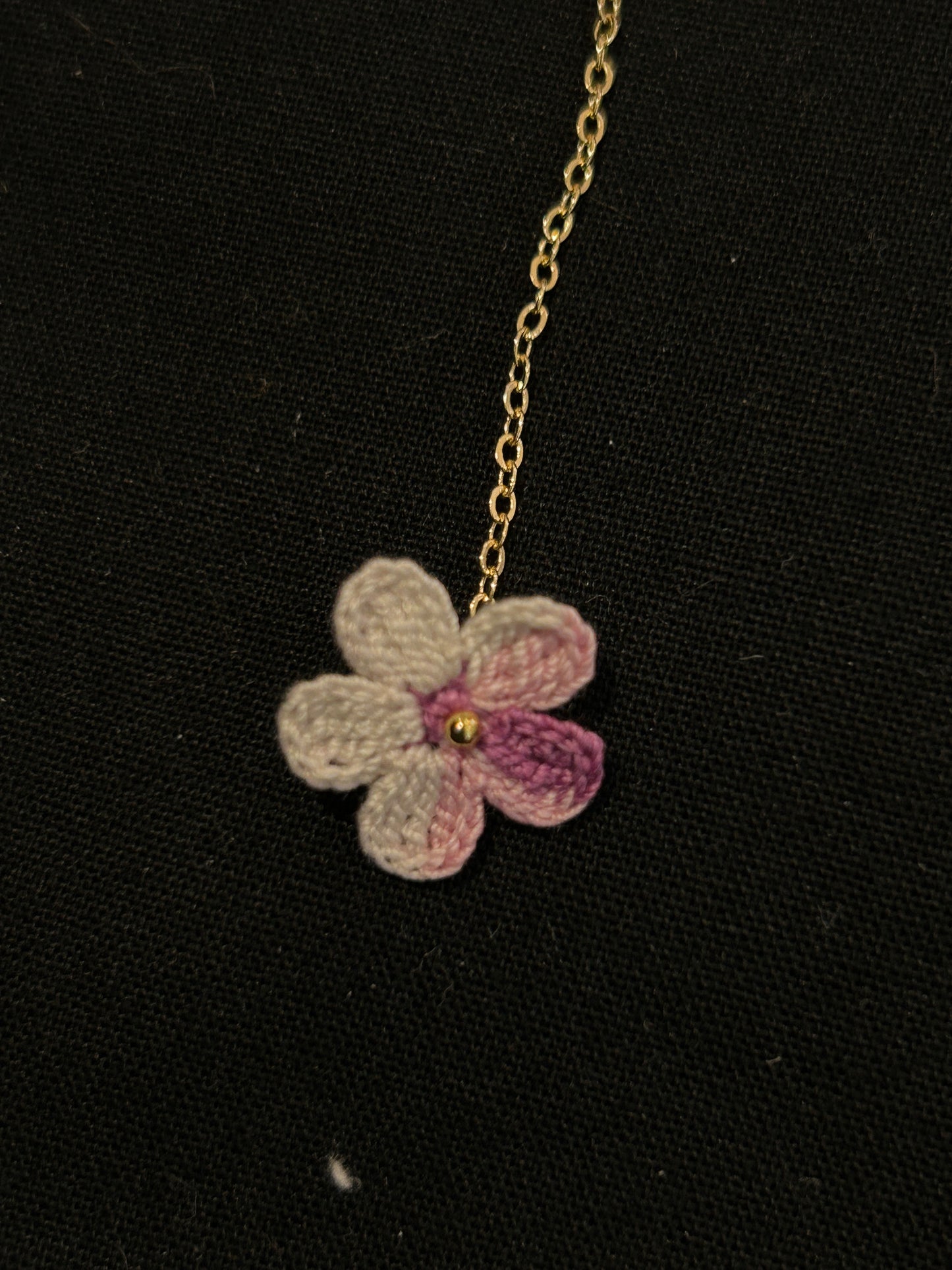 Five-Petal Flower Earrings (Chain)