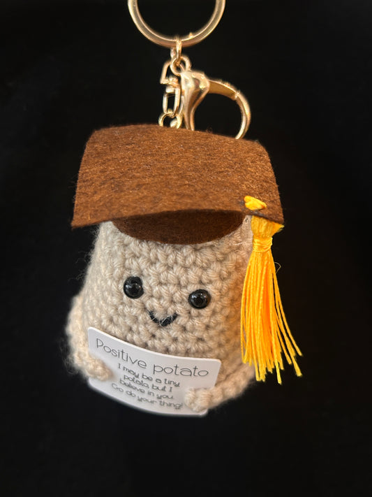 Handmade Crochet Keychain —— Emotional Support Animals (Graduate Potato)