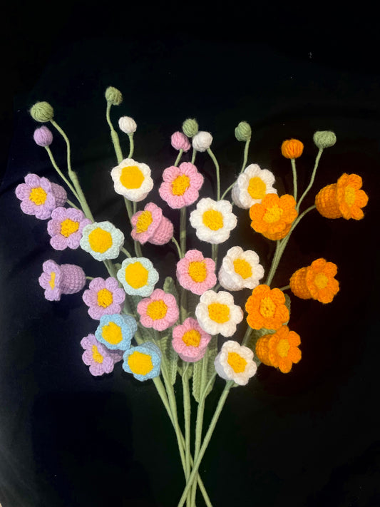 Handmade Crochet Long Stem Flower —— Lily of the Valley