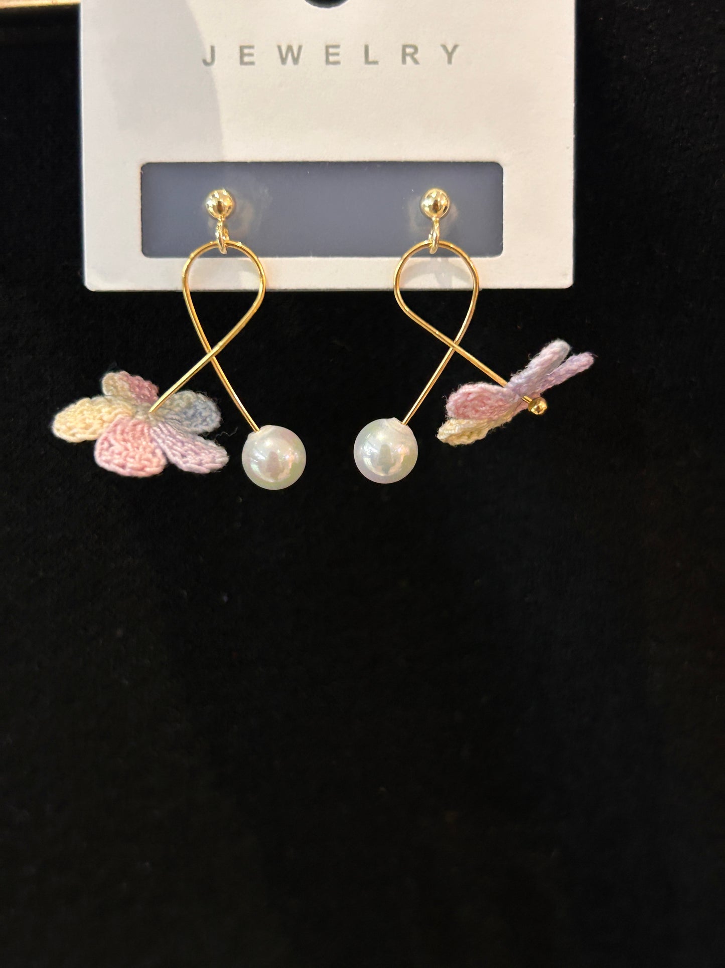 Five-Petal Flower Earrings (Spiral)