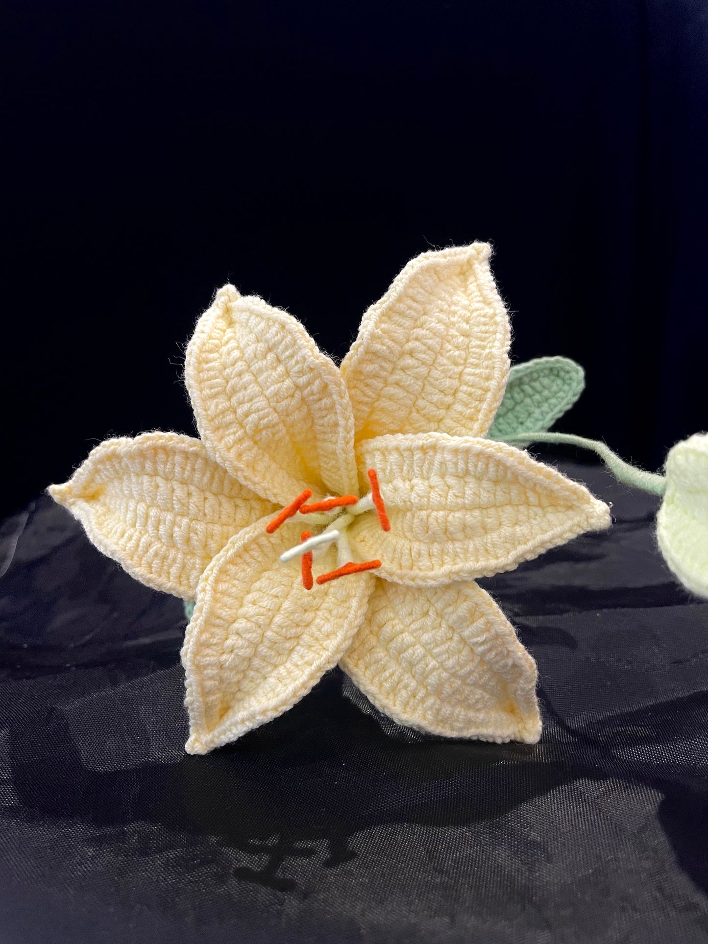 Handmade Crochet Long Stem Flower —— Lily
