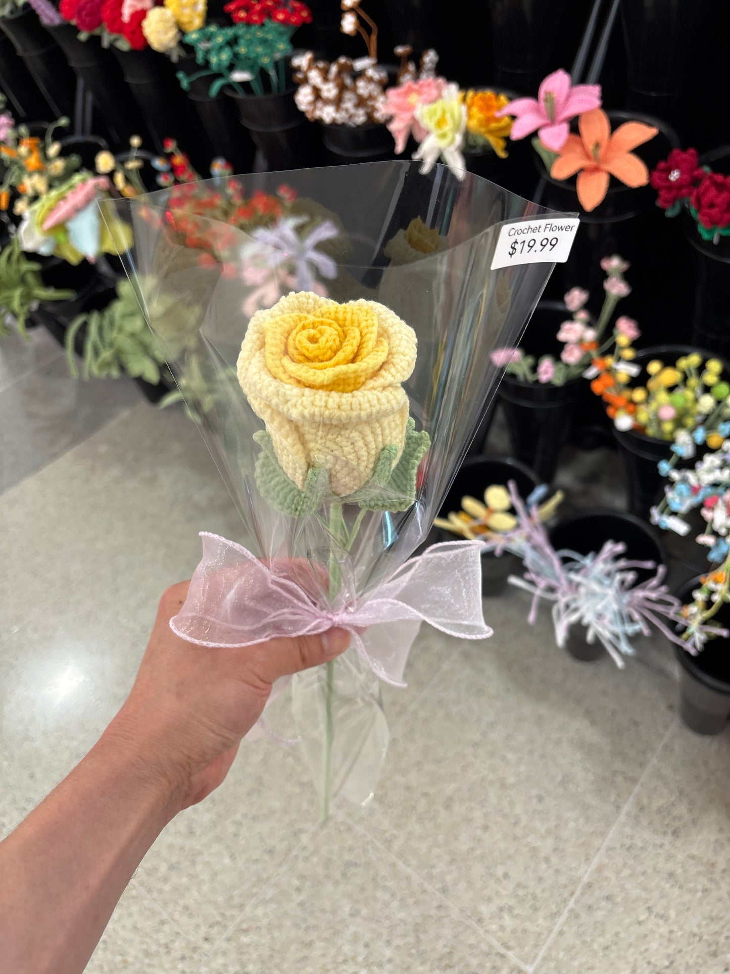 handmade crochet rose