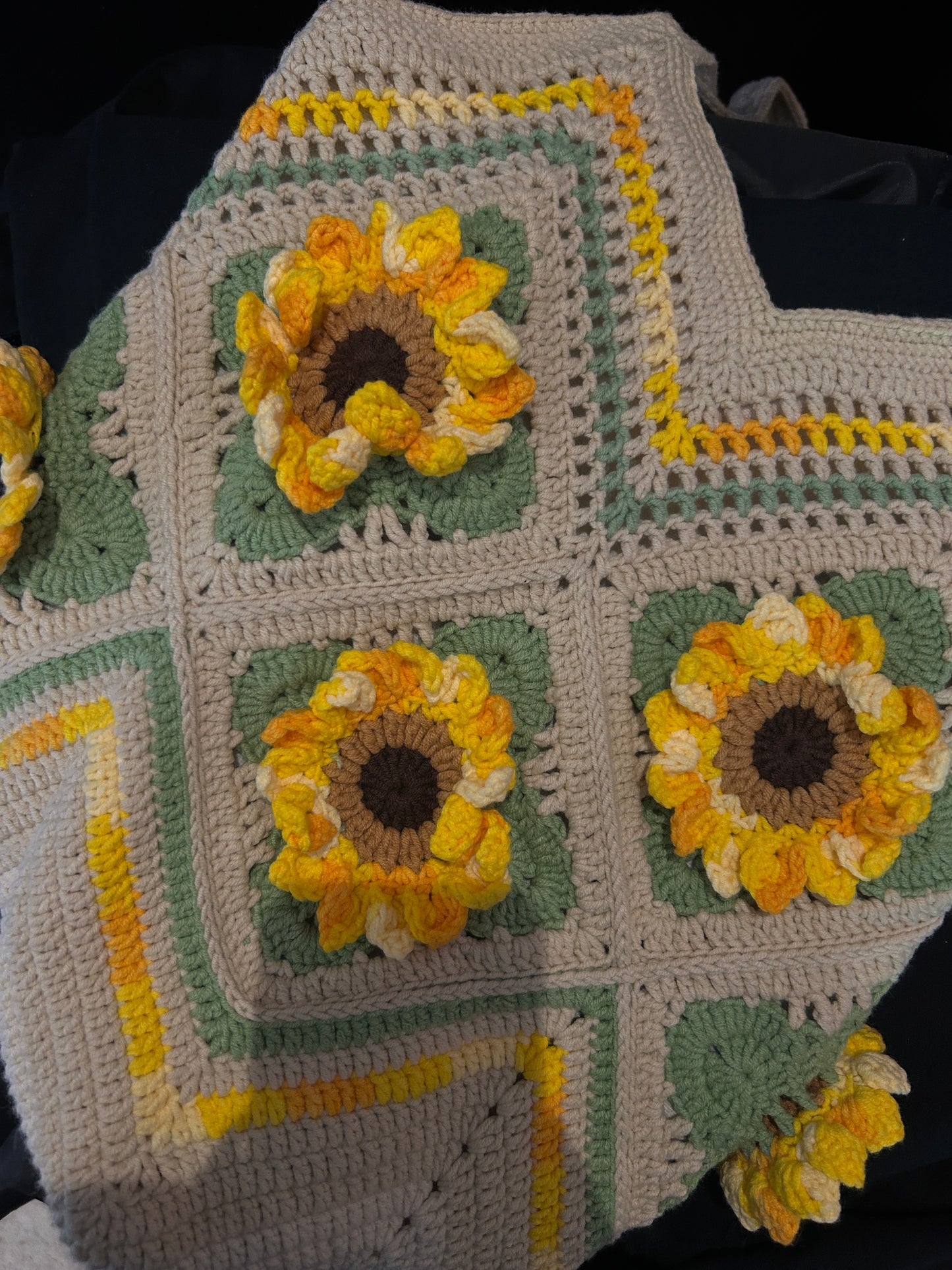 3D Sunflower Shoulder Bag