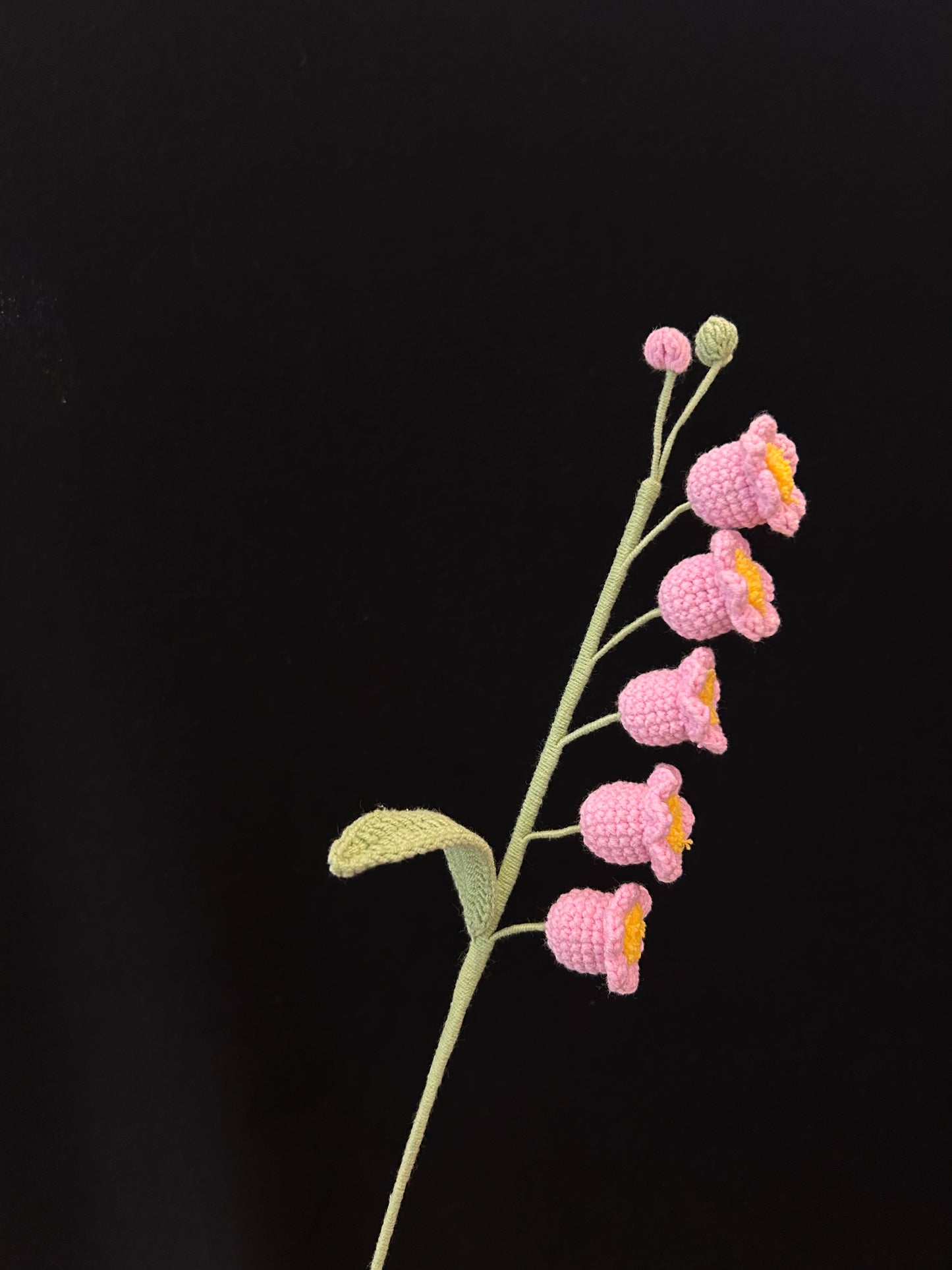 Handmade Crochet Long Stem Flower —— Lily of the Valley