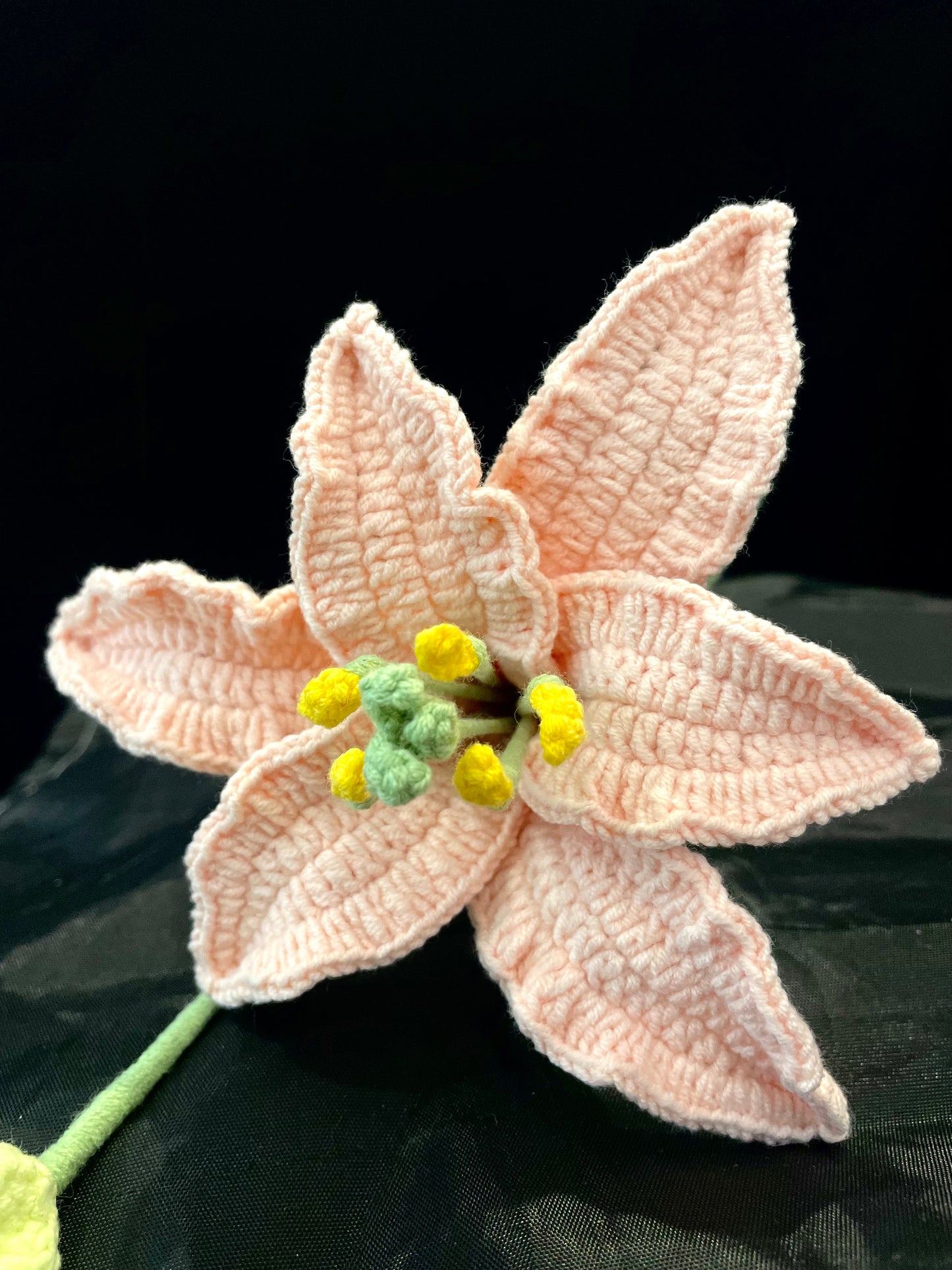 Handmade Crochet Long Stem Flower —— Lily