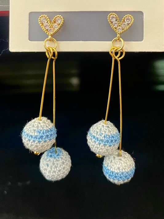 Ball Earrings (Long Drop)