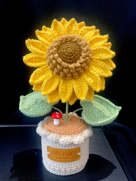Handmade Crochet Flower Pot —— Sunflower