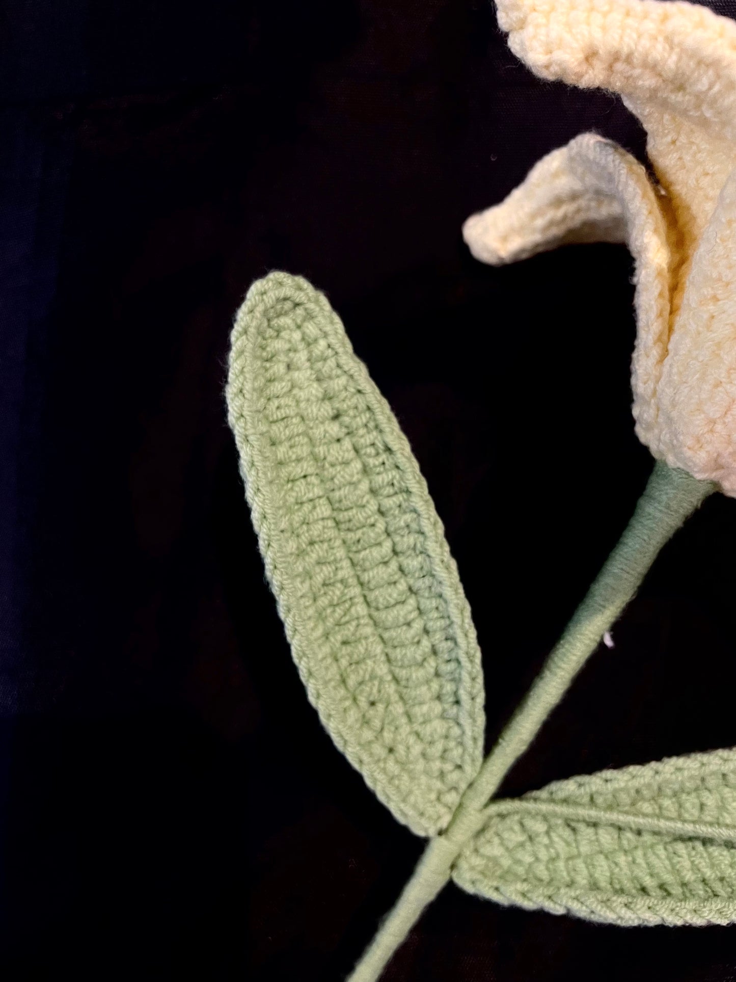 Handmade Crochet Long Stem Flower —— Lily