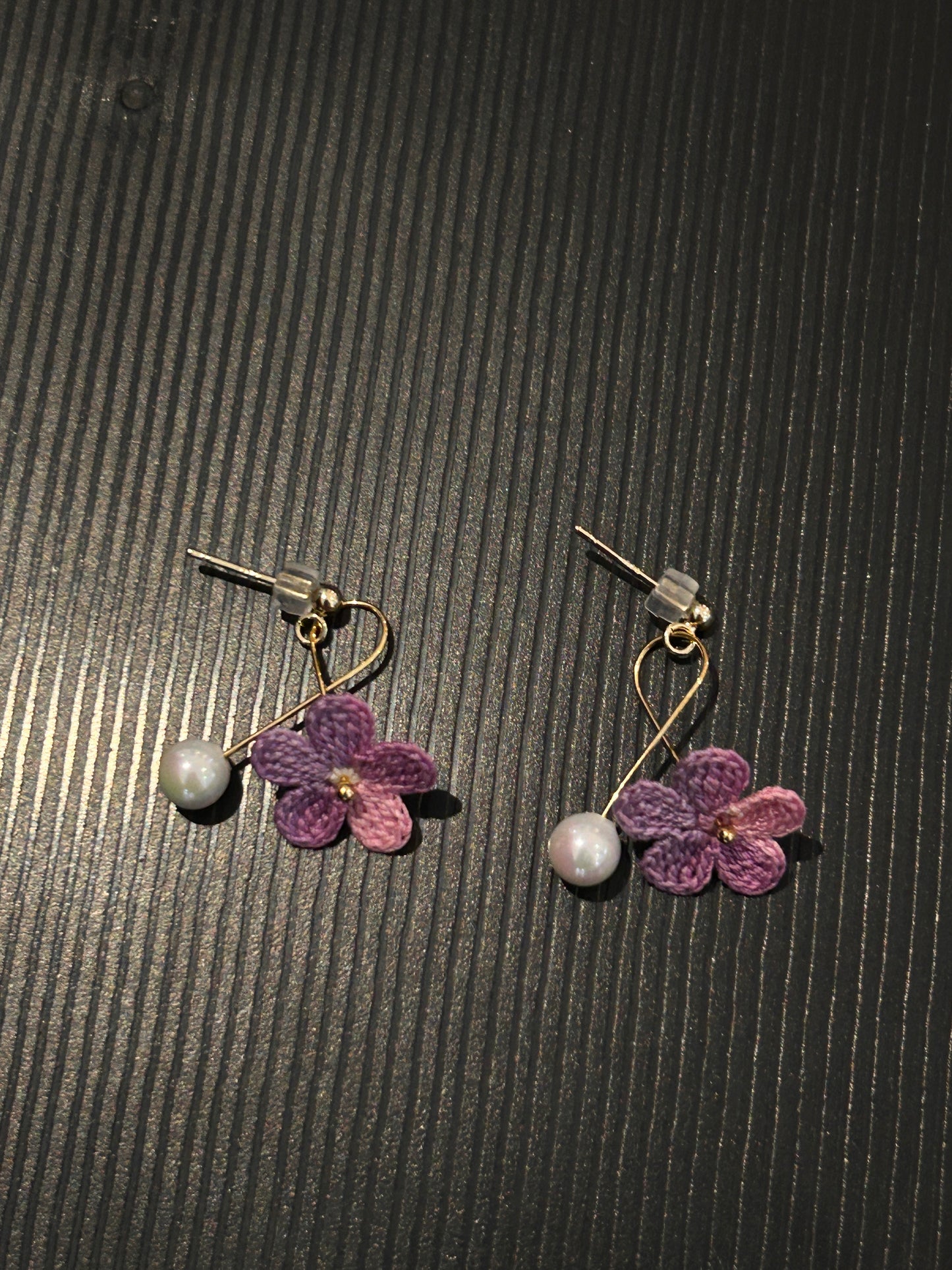 Five-Petal Flower Earrings (Spiral)
