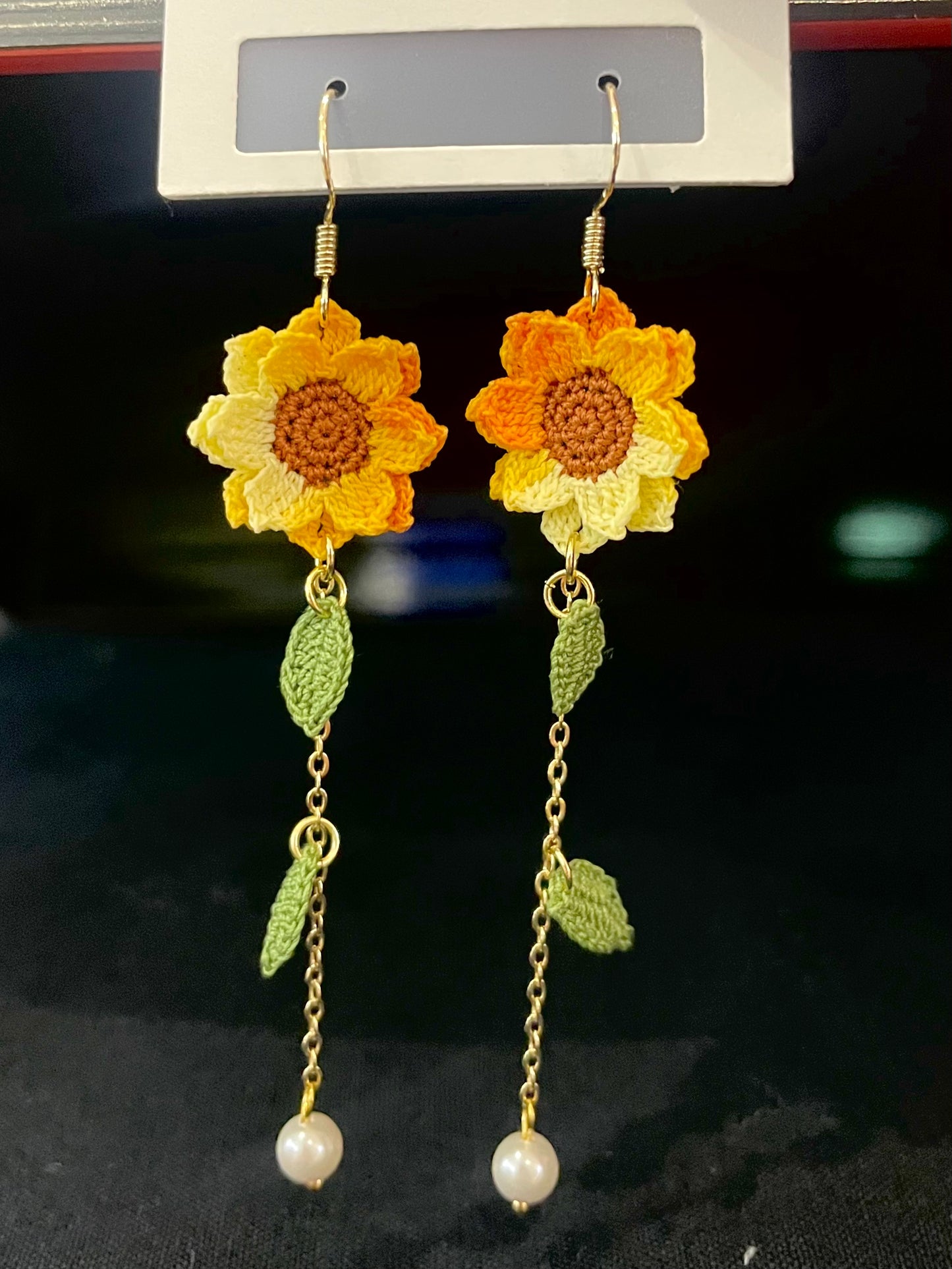 Sunflower Earrings (Leaf)