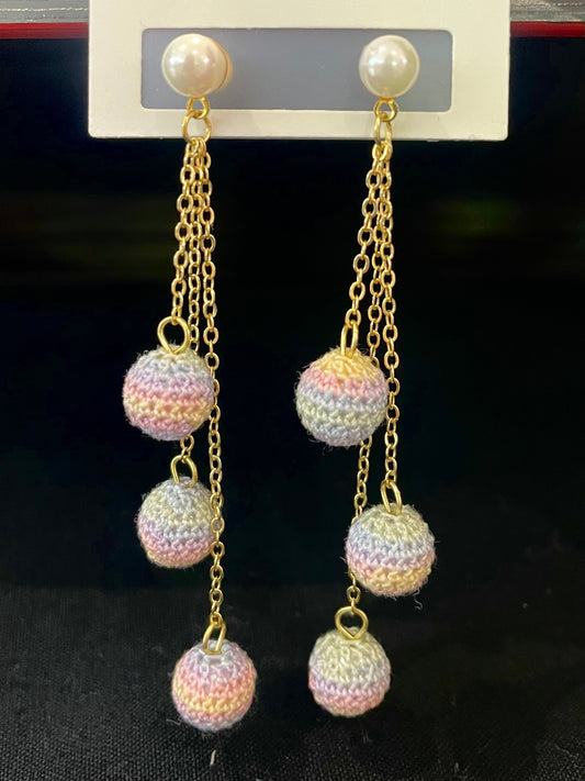 Ball Earrings (Chain)