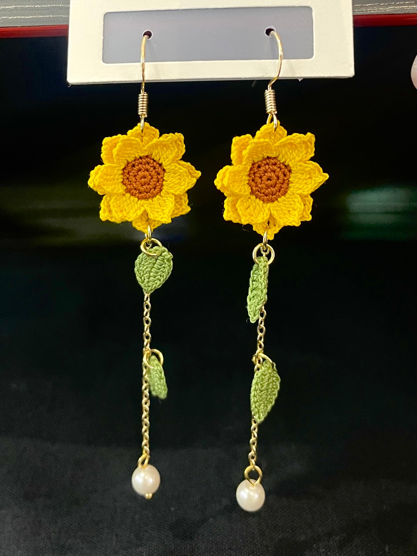 Sunflower Earrings (Leaf)