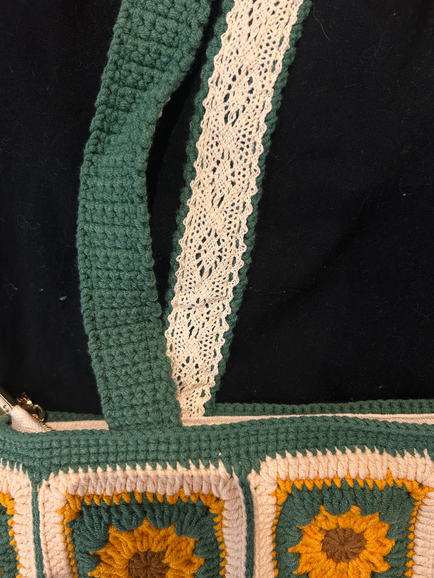 Vintage Sunflower Shoulder Bag
